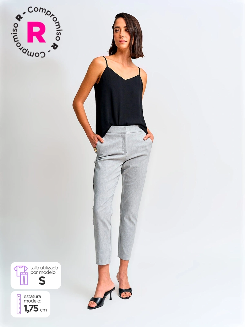 PANTALÓN REGULAR MUJER MARQUIS PLASTIC - 1
