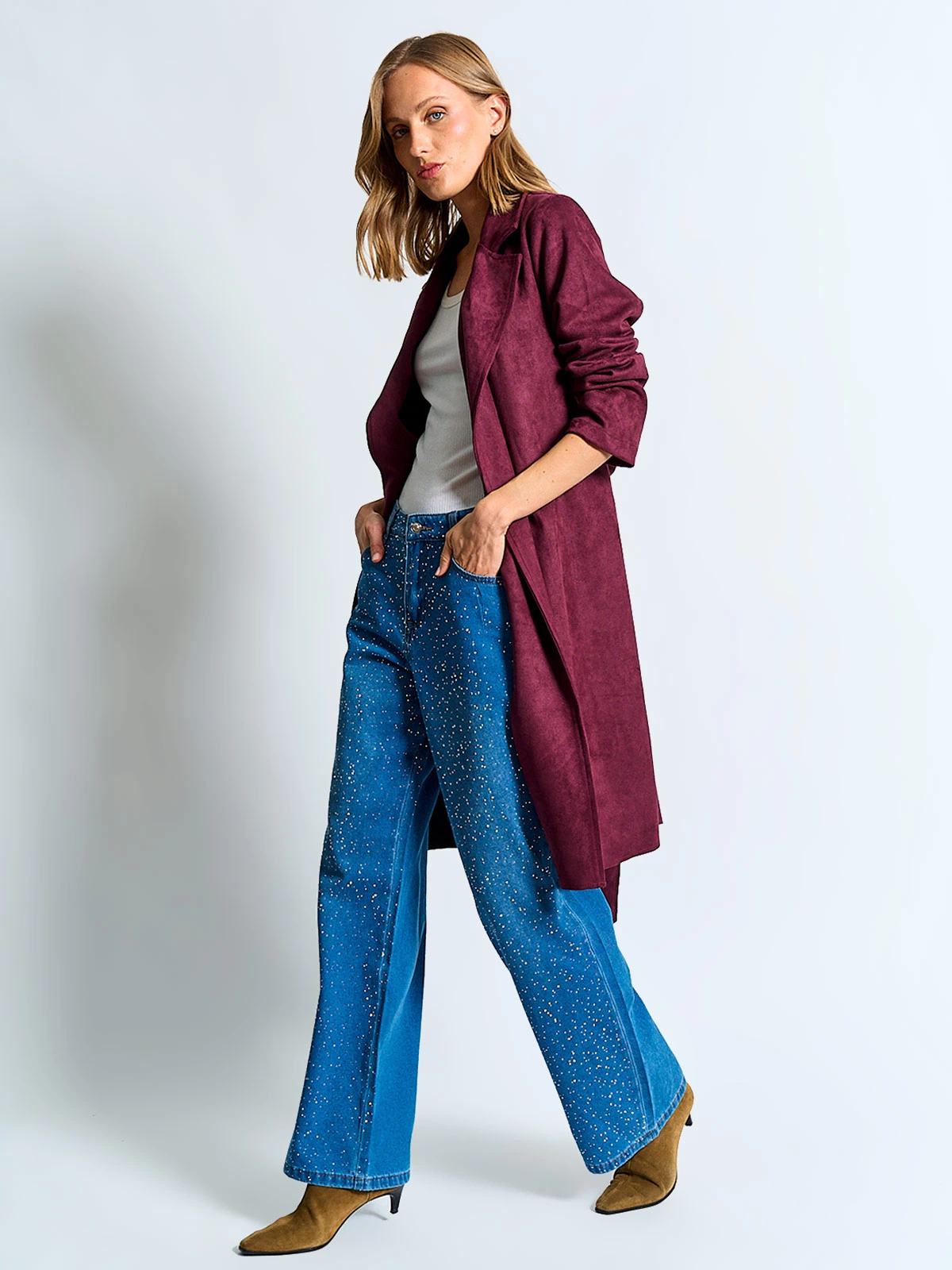 ABRIGO MUJER MARQUIS LARGO SUEDE - 4