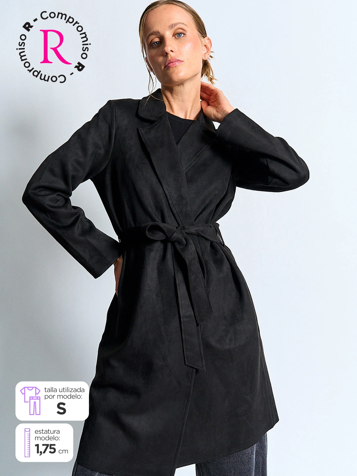 ABRIGO MUJER MARQUIS LARGO SUEDE - 1