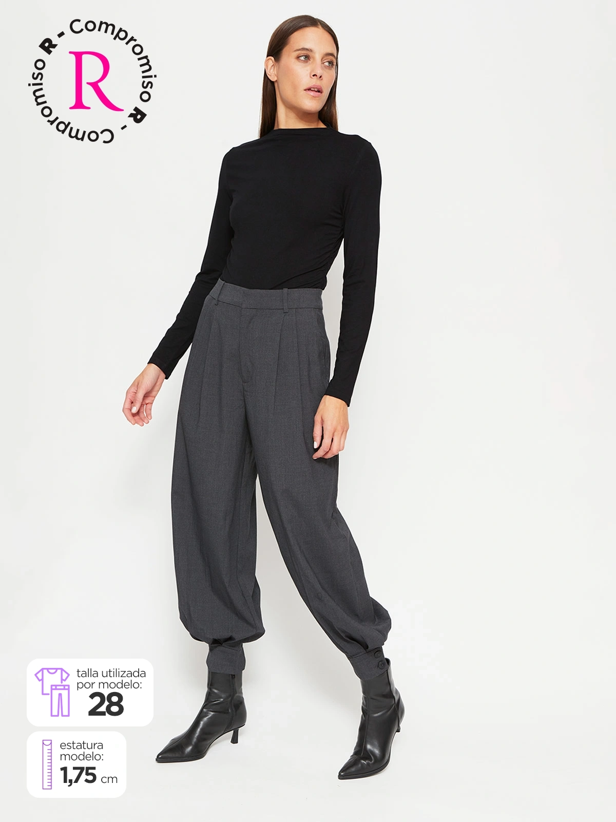 PANTALÓN REGULAR MUJER MARQUIS GRAY - 1