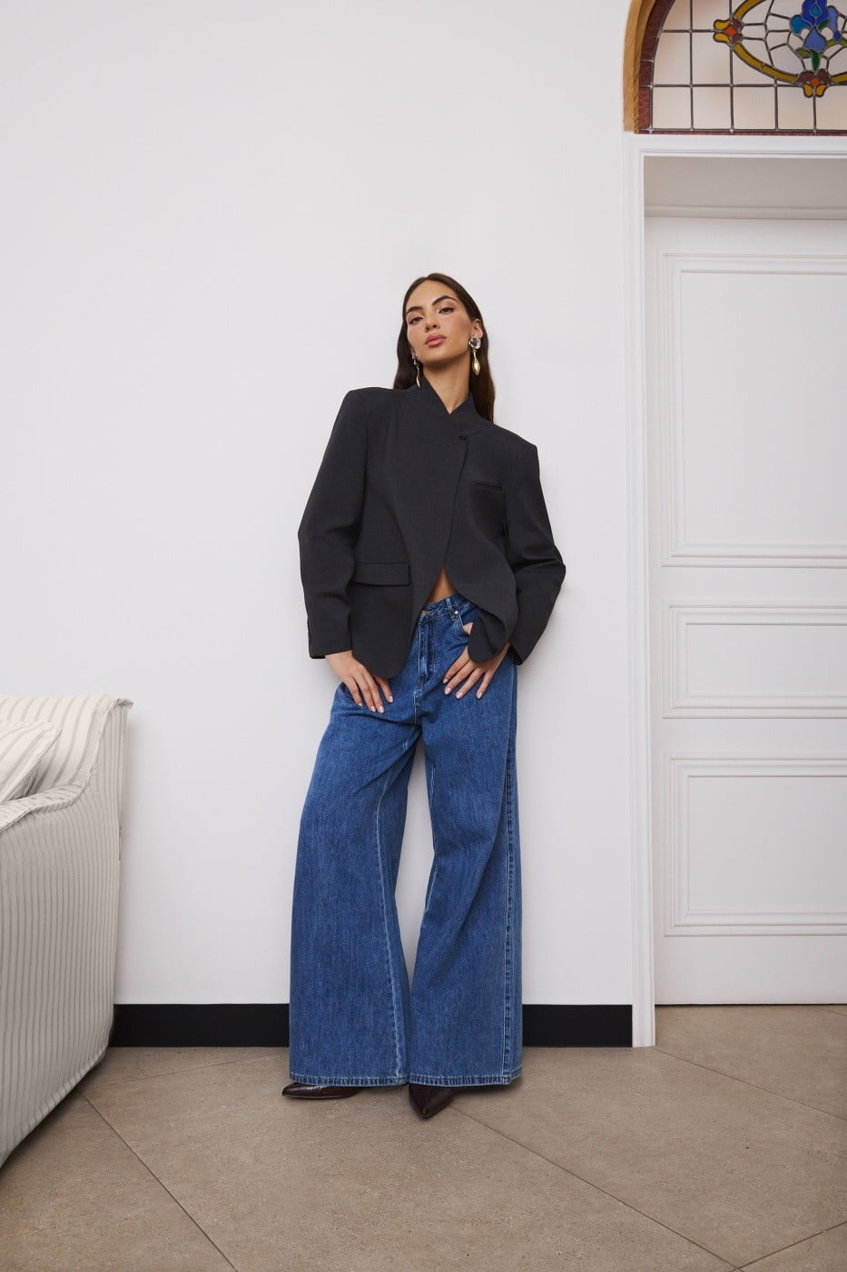 BLAZER MUJER MARQUIS LARGO GRAY - 1
