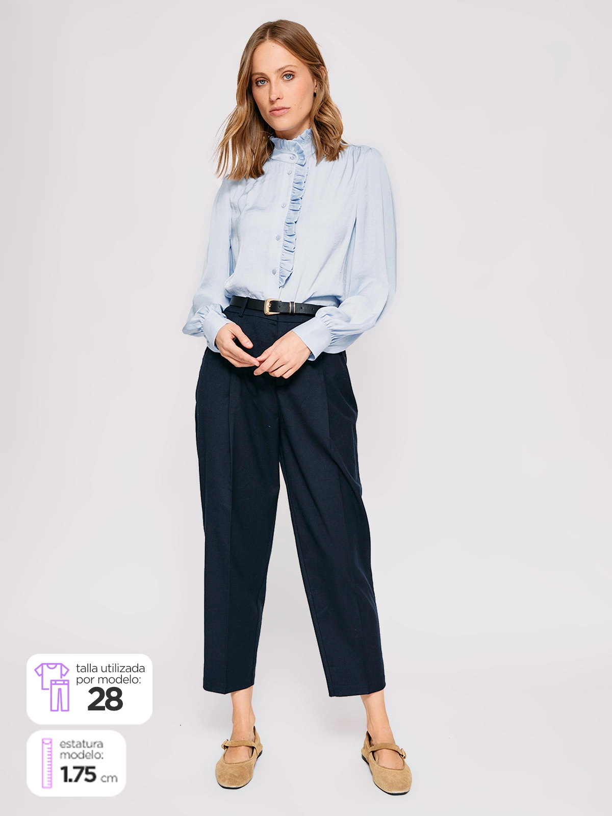 PANTALÓN CON CORREA MUJER MARQUIS RINTO - 1