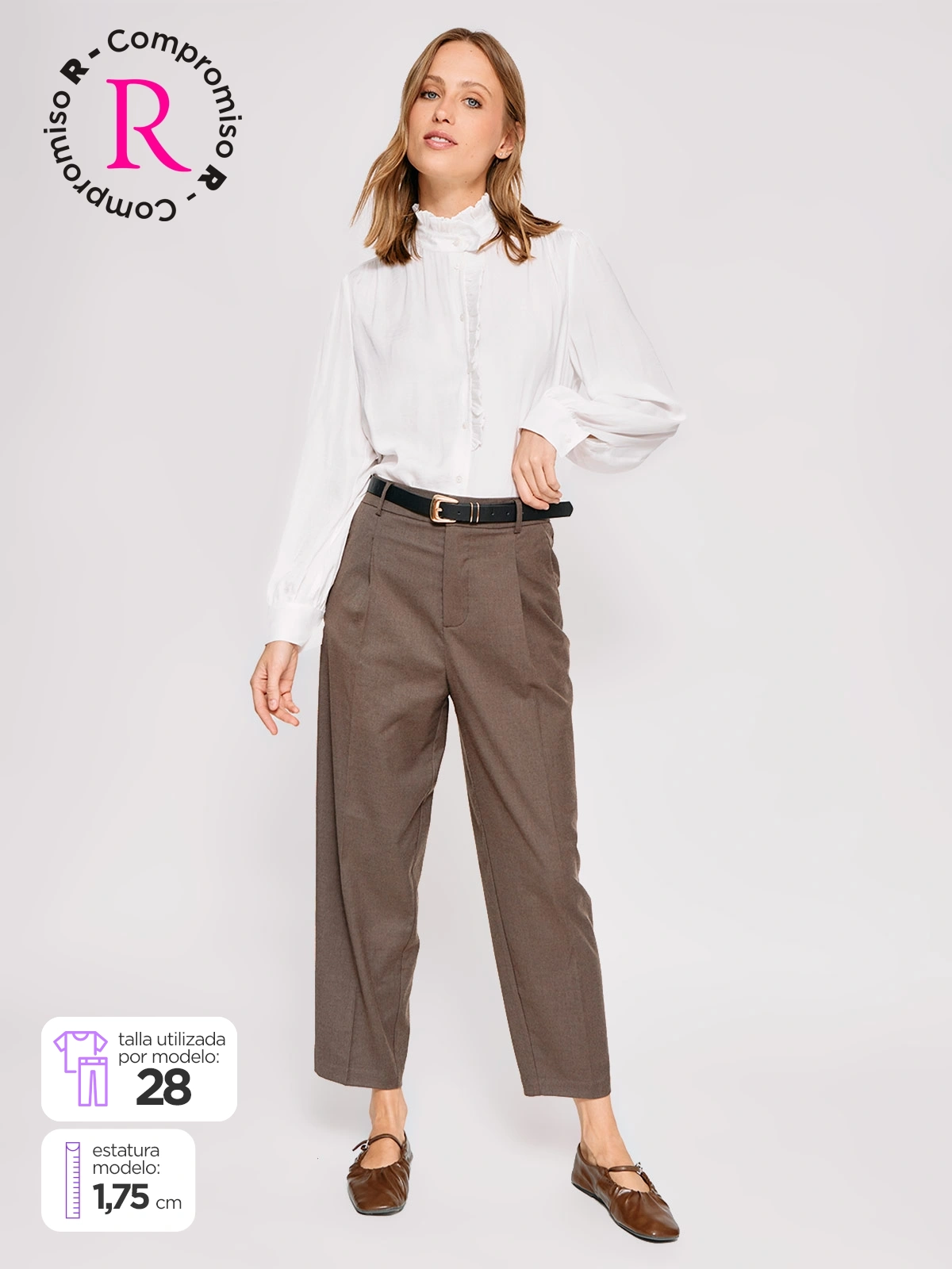 PANTALÓN CON CORREA MUJER MARQUIS RINTO - 1