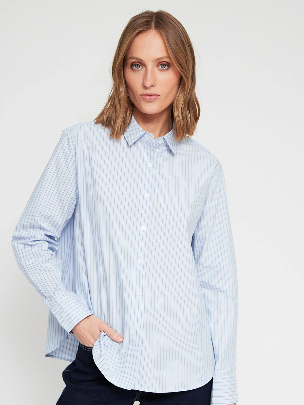 BLUSA MANGA LARGA MUJER MARQUIS POPELINA - 2