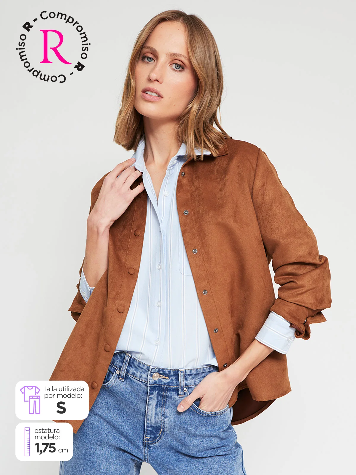BLUSA MANGA LARGA MUJER MARQUIS SUEDE - 1