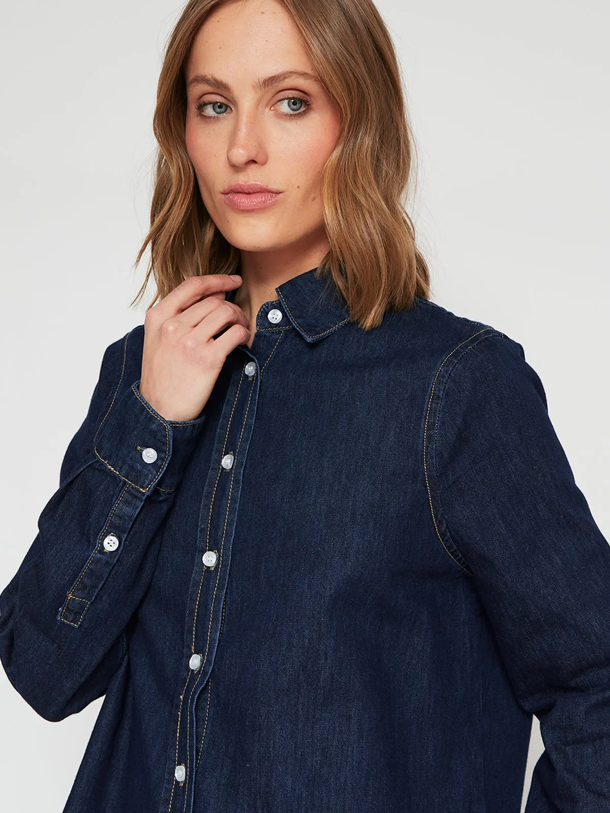 BLUSA MANGA LARGA MUJER MARQUIS DENIM - 4