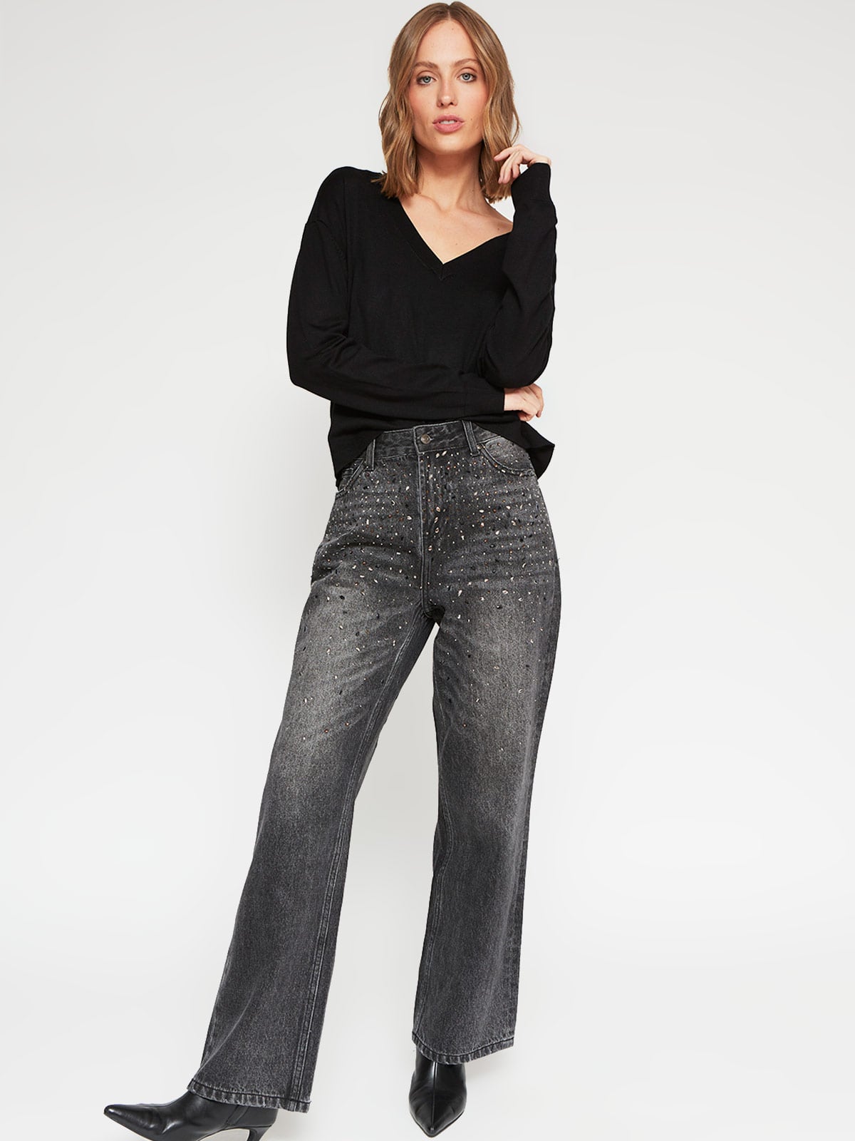 SWEATER MUJER MARQUIS CUELLO EN V - 5