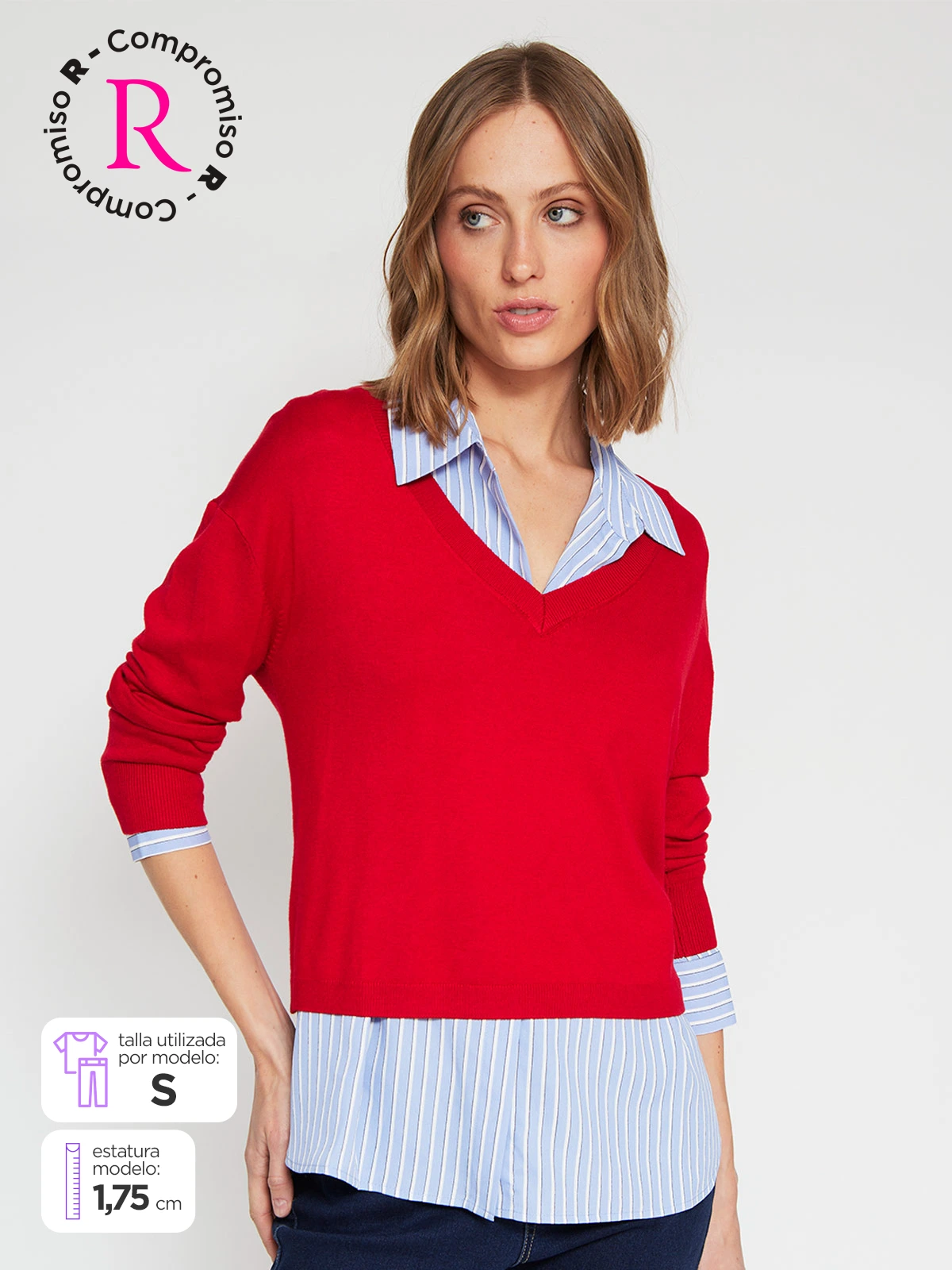 SWEATER MUJER MARQUIS CUELLO EN V - 1