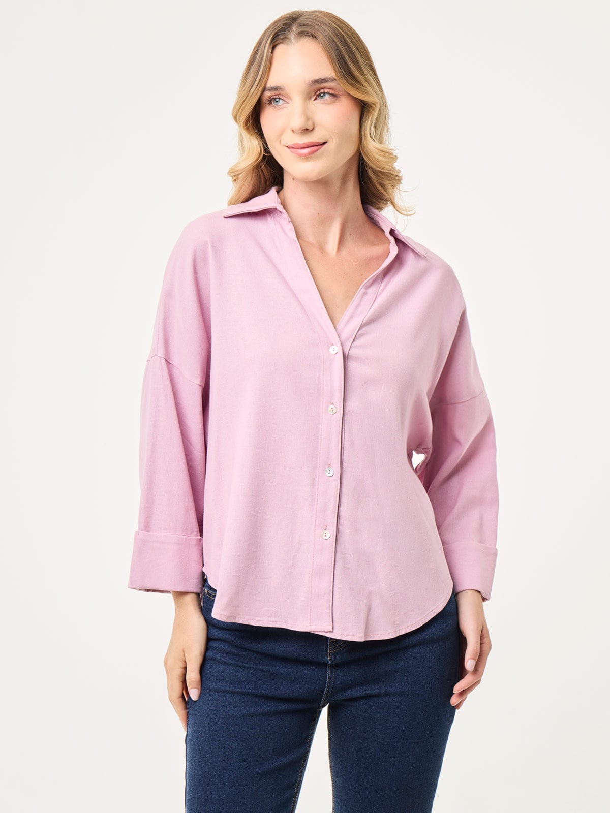 BLUSA MANGA LARGA LINO MUJER MARQUIS - 1