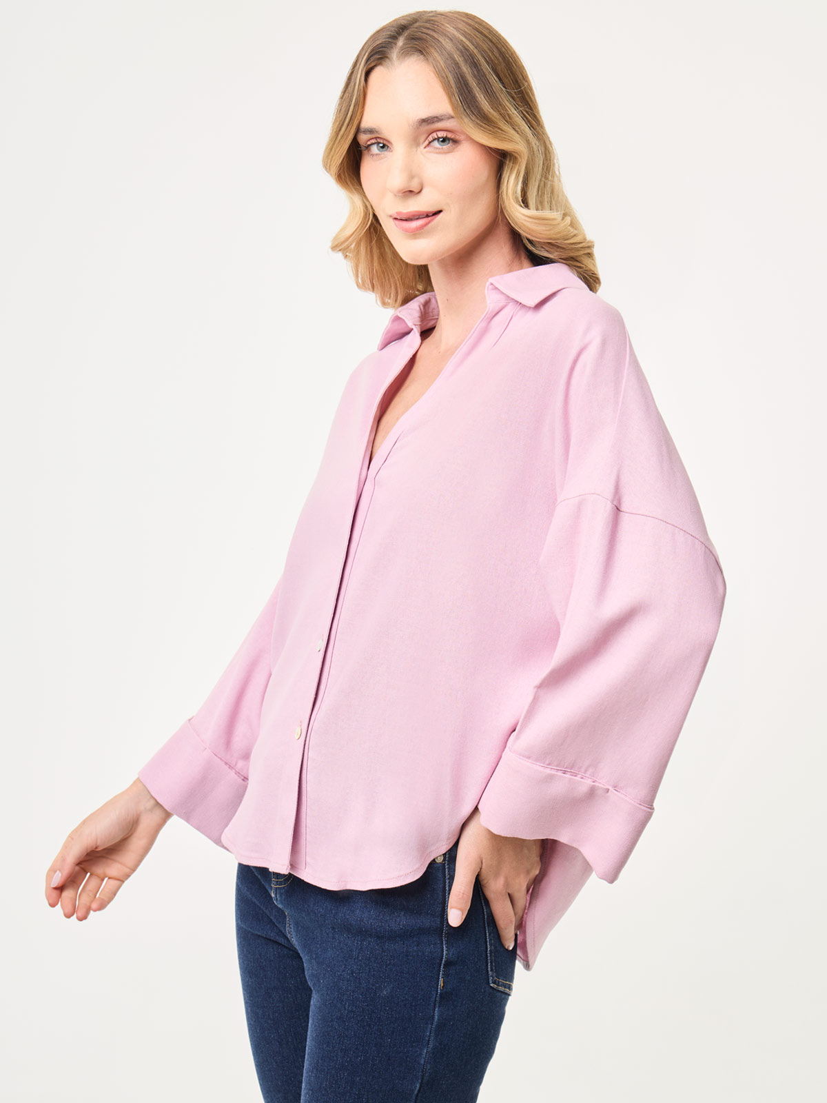 BLUSA MANGA LARGA LINO MUJER MARQUIS - 3