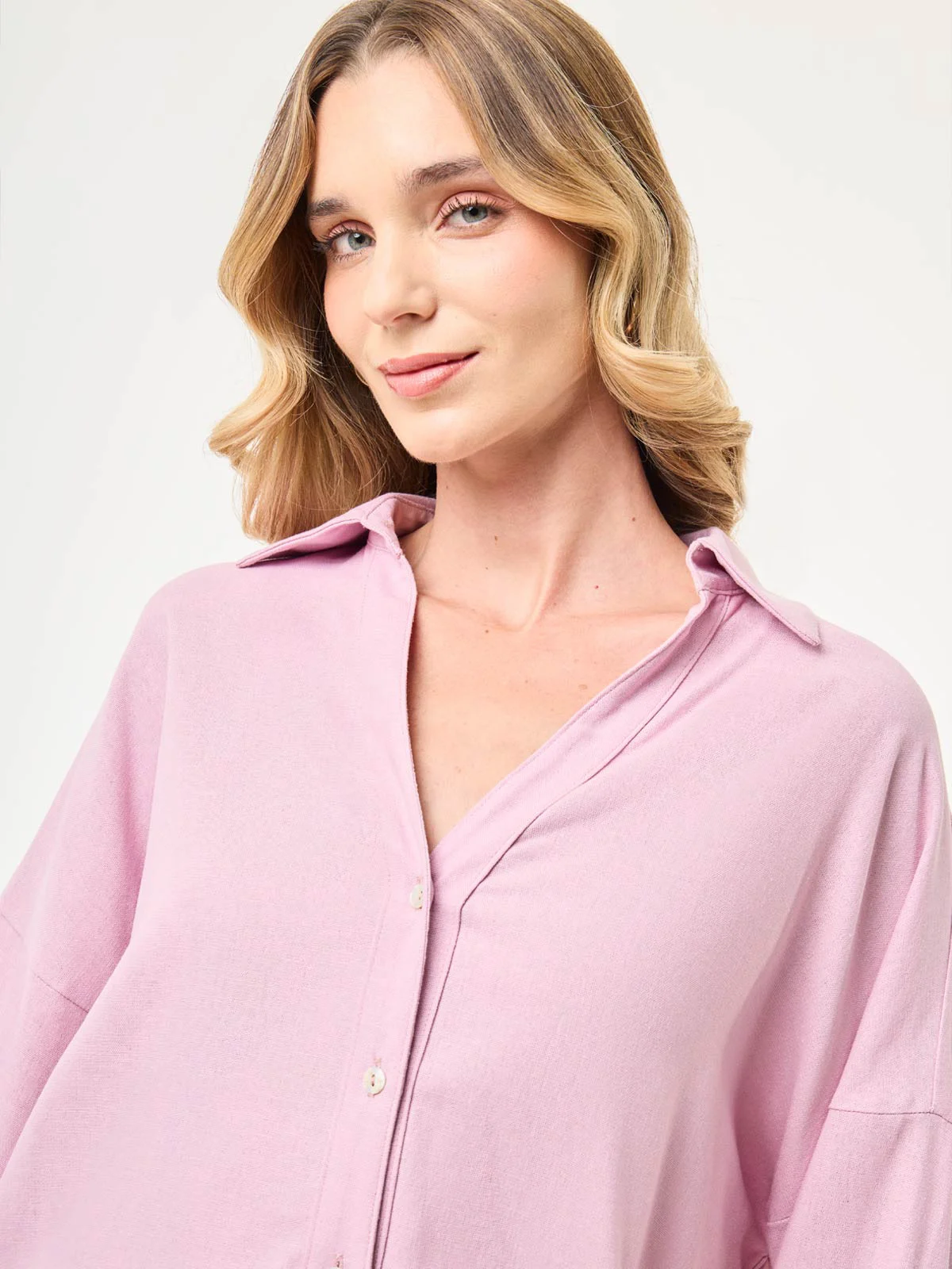 BLUSA MANGA LARGA LINO MUJER MARQUIS - 4
