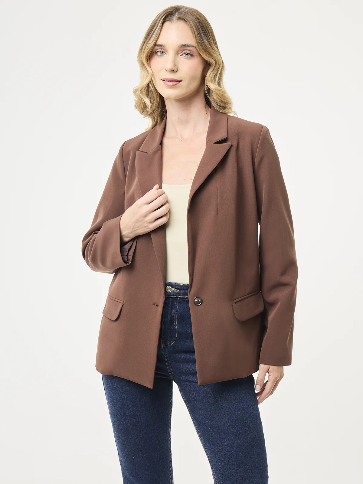 BLAZER MUJER MARQUIS LARGO BÁSICO - 1