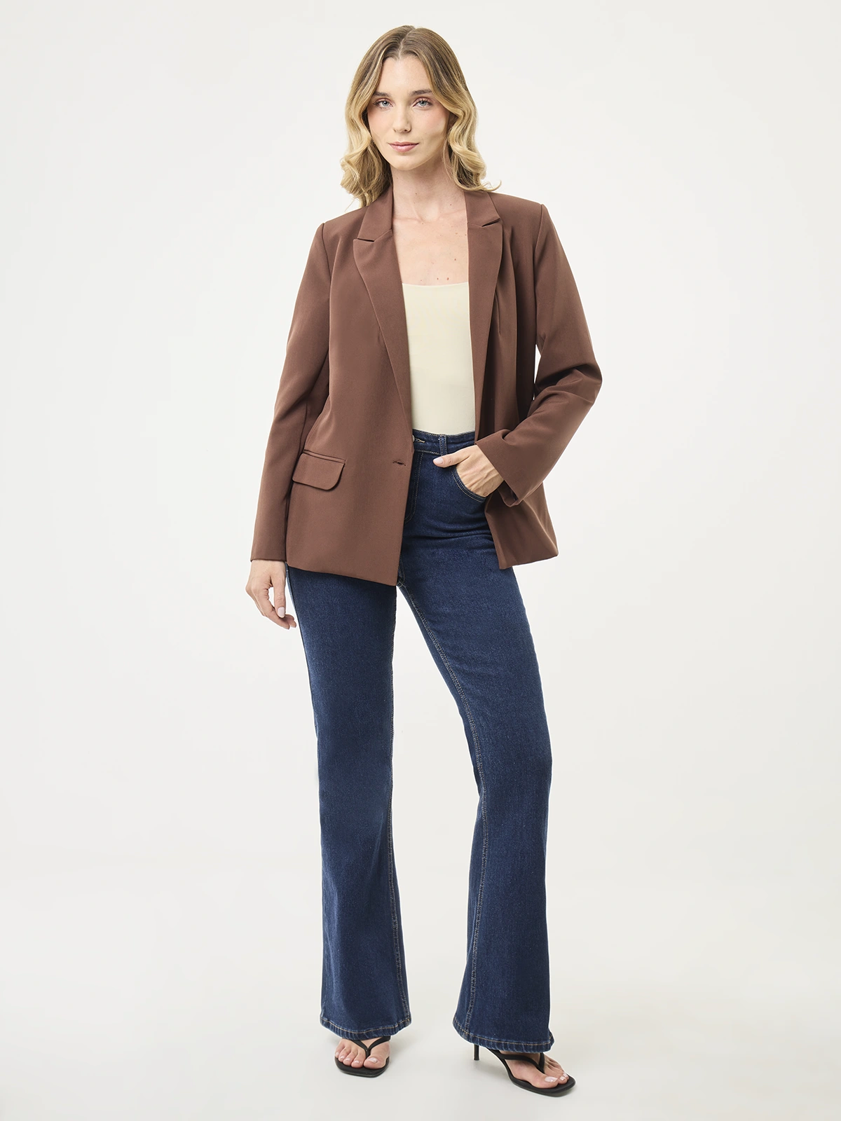 BLAZER MUJER MARQUIS LARGO BÁSICO - 5