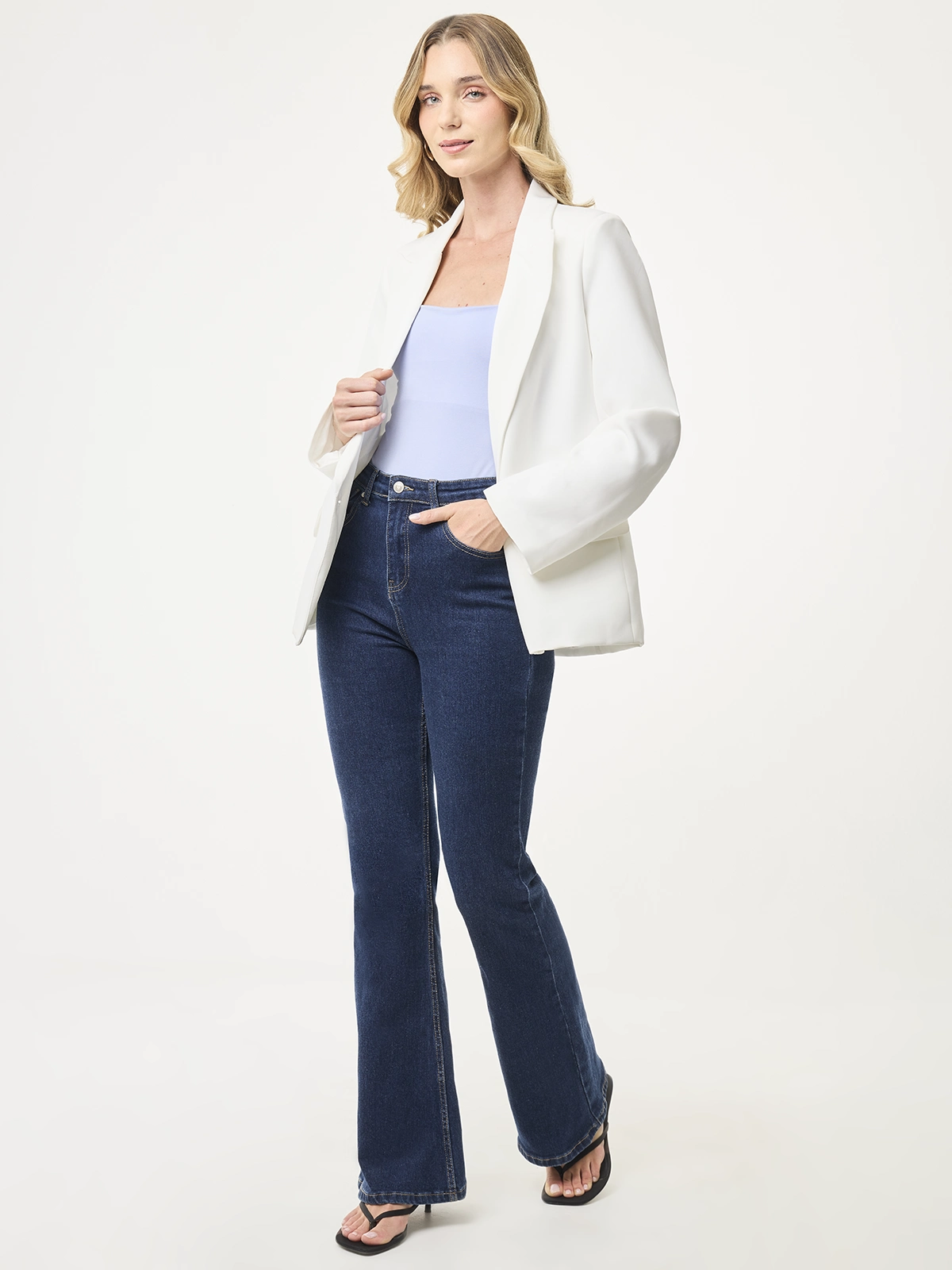 BLAZER MUJER MARQUIS LARGO BÁSICO - 5