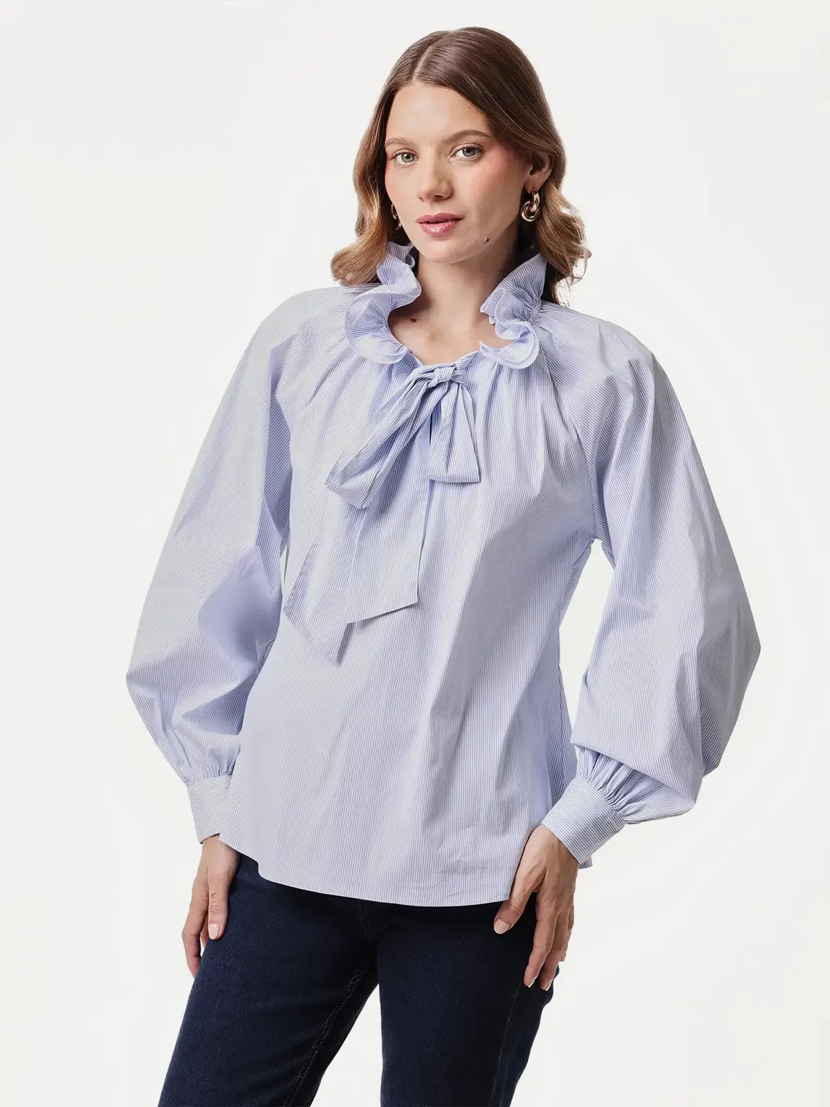 BLUSA MANGA LARGA MUJER MARQUIS CUELLO - 1