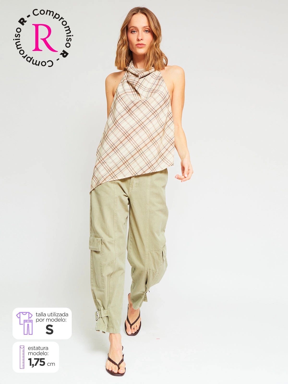 PANTALÓN ALGODÓN REGULAR MUJER MARQUIS - 1