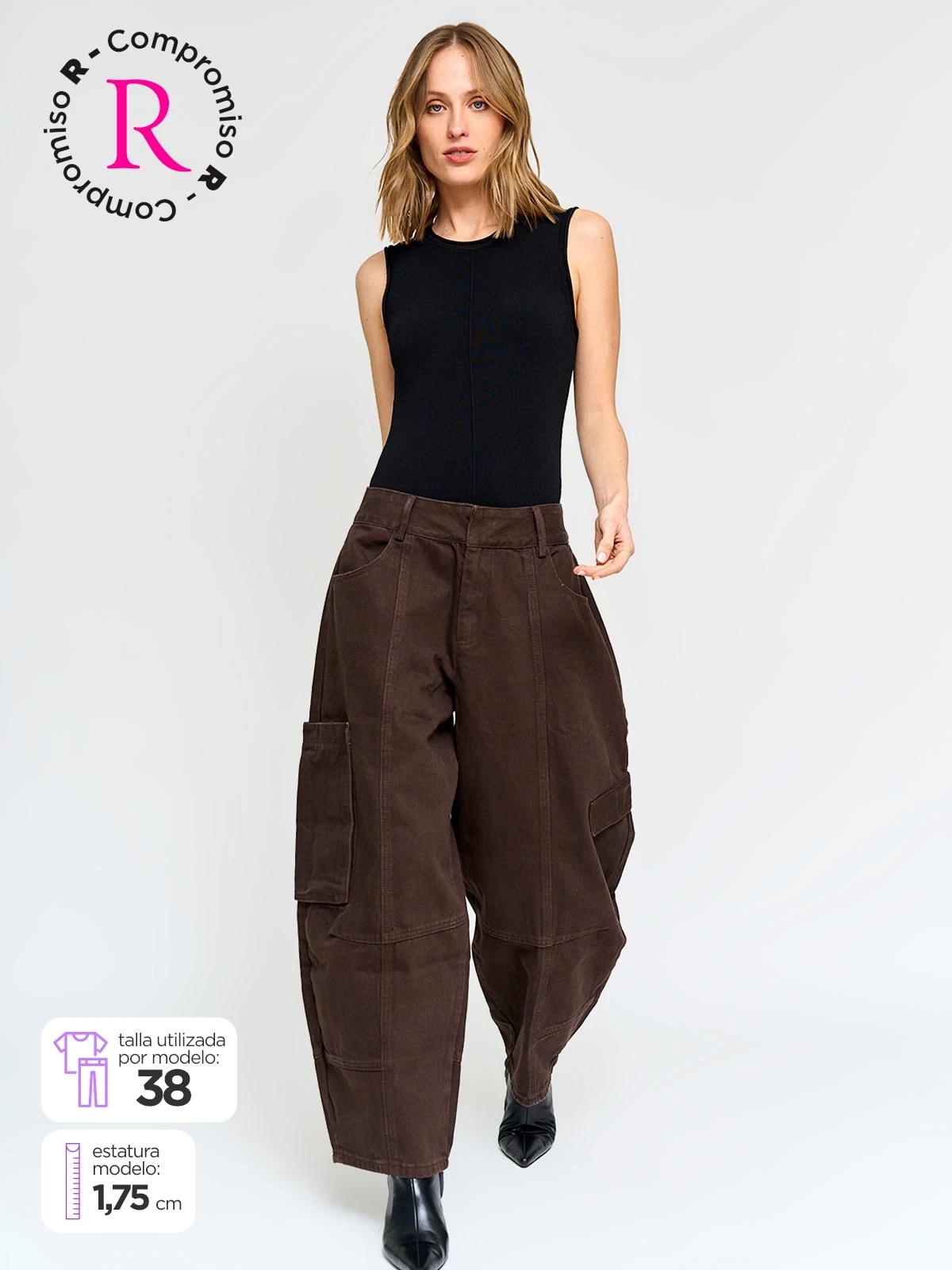 JEANS CARGO MUJER MARQUIS - 1