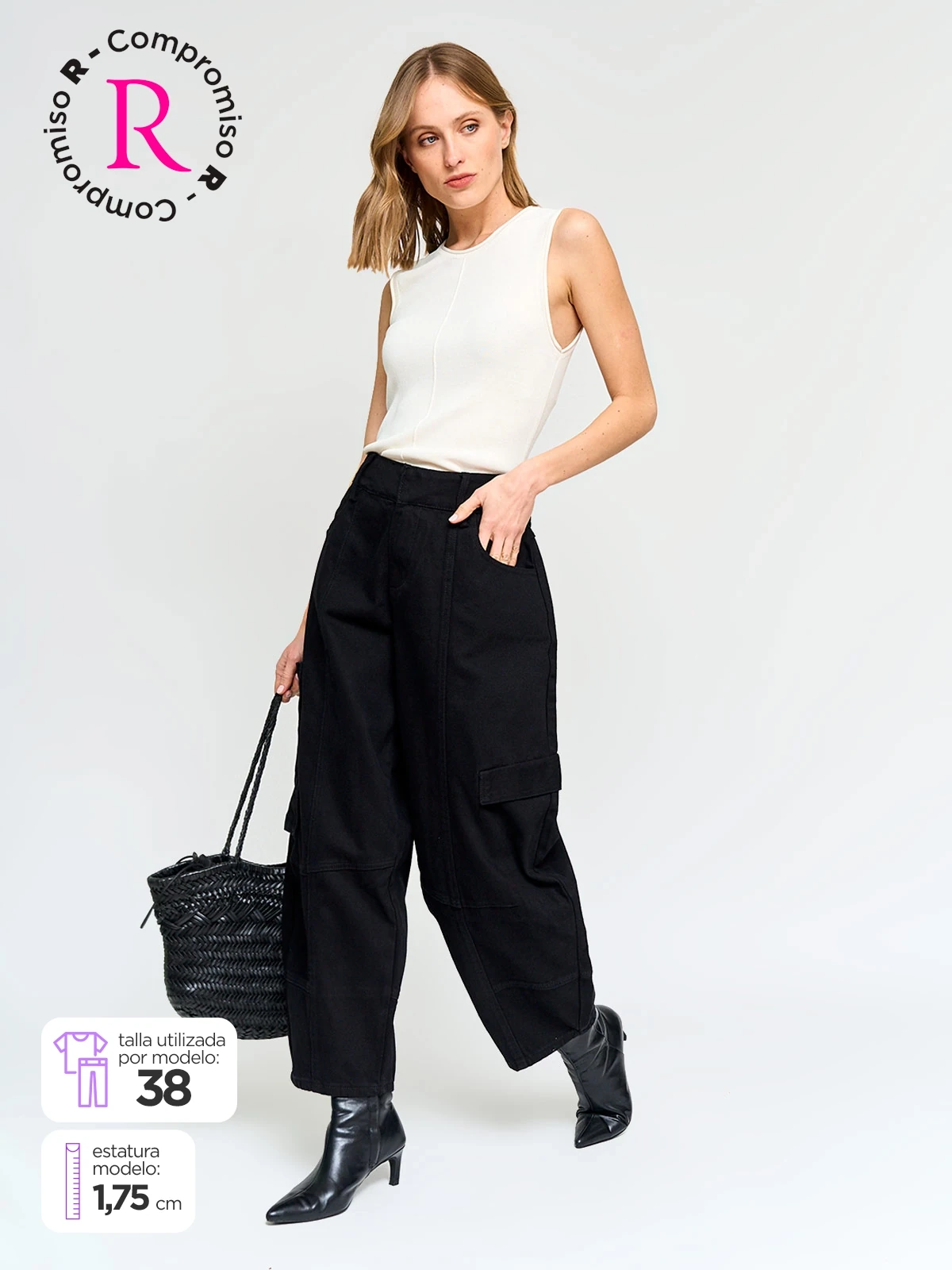 JEANS CARGO MUJER MARQUIS - 1