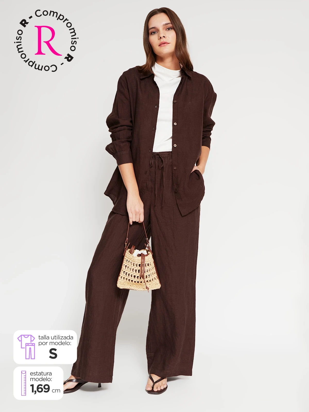 PANTALÓN LINO REGULAR MUJER MARQUIS - 1