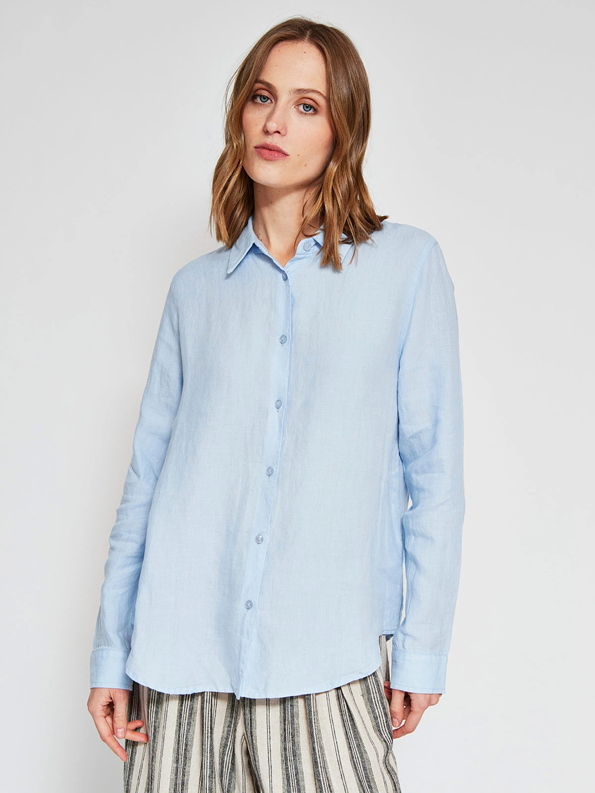 BLUSA MANGA LARGA LINO MUJER MARQUIS - 2