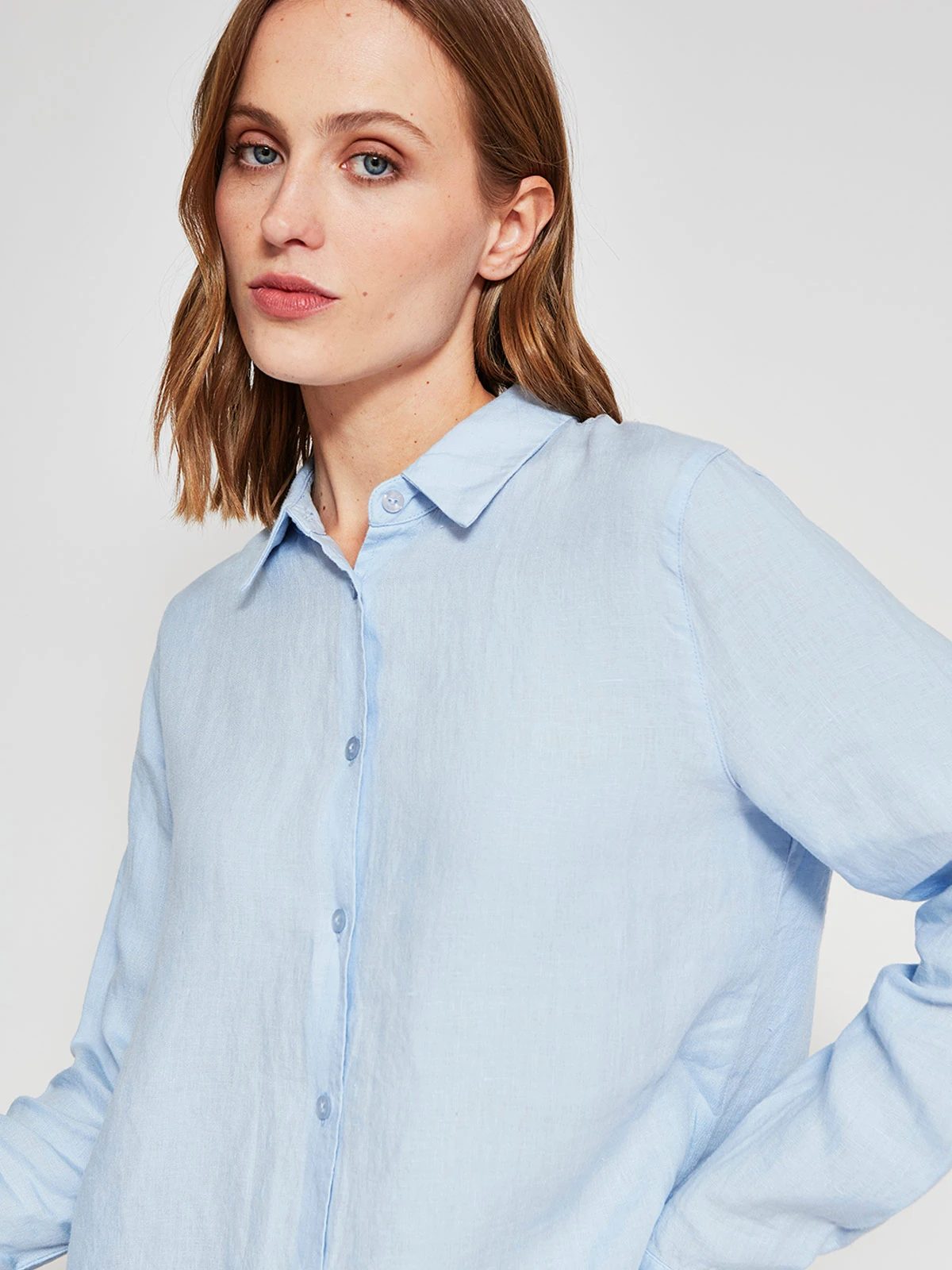 BLUSA MANGA LARGA LINO MUJER MARQUIS - 4