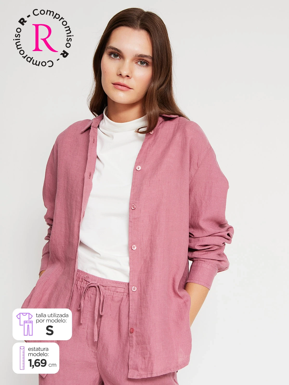 BLUSA MANGA LARGA LINO MUJER MARQUIS - 1