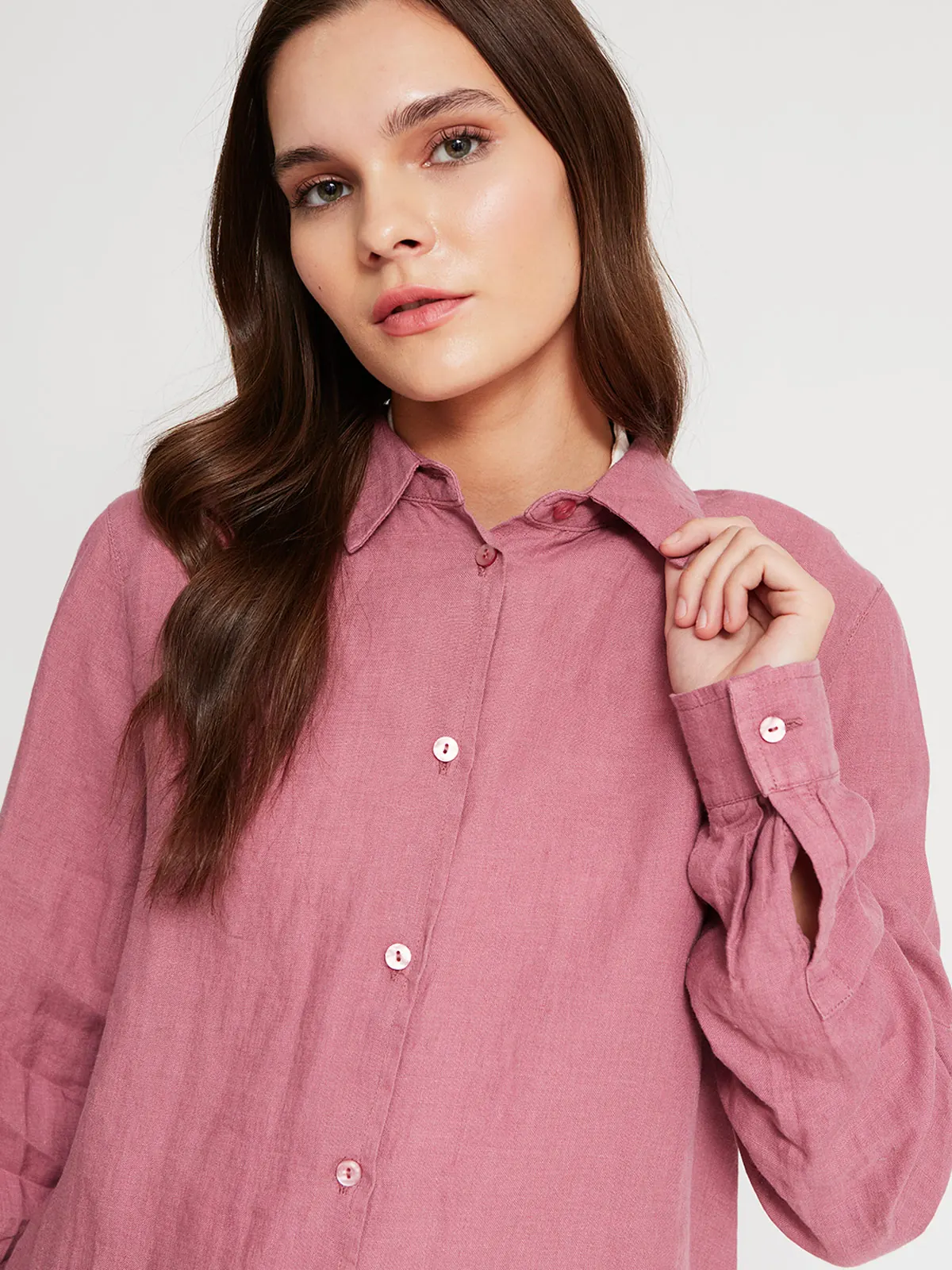 BLUSA MANGA LARGA LINO MUJER MARQUIS - 4