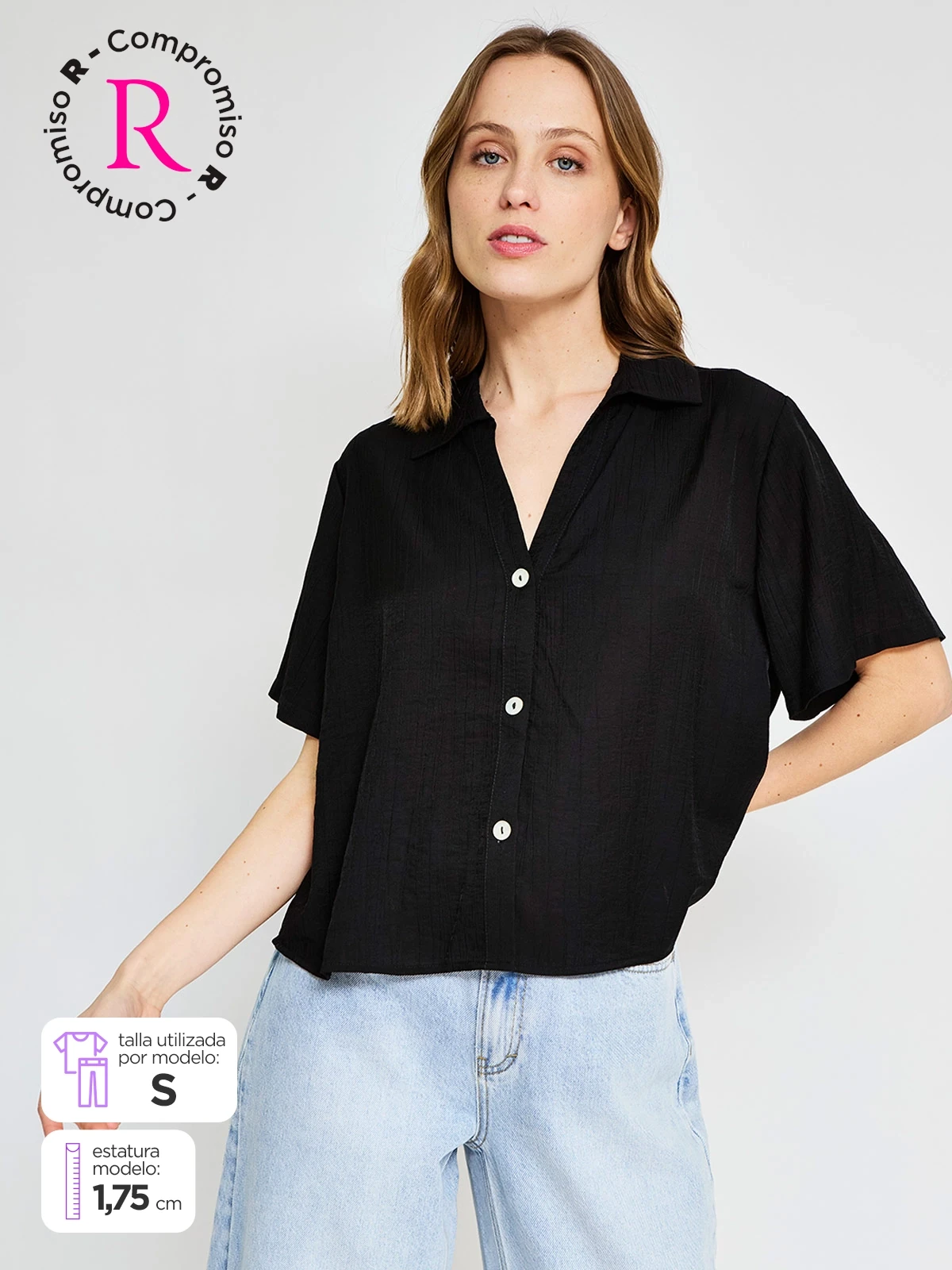 BLUSA MANGA CORTA MUJER MARQUIS - 1