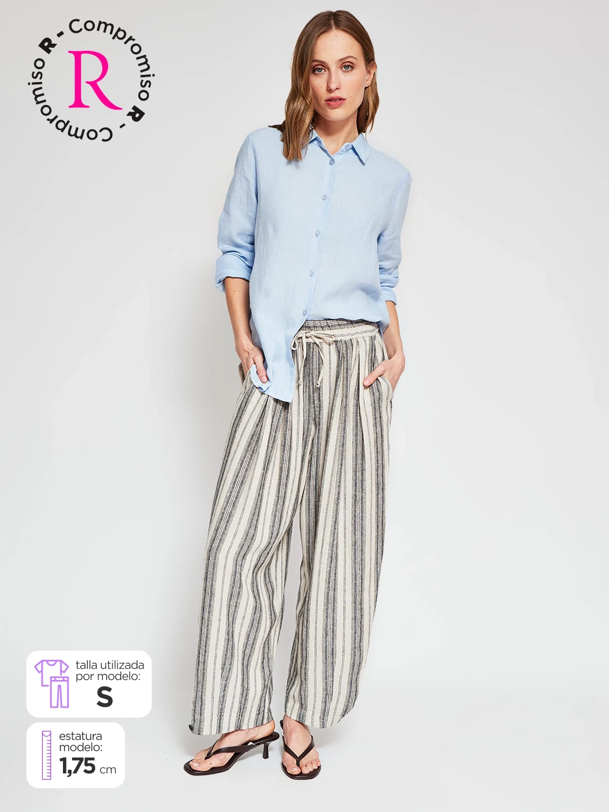 PANTALÓN LINO REGULAR MUJER MARQUIS - 1