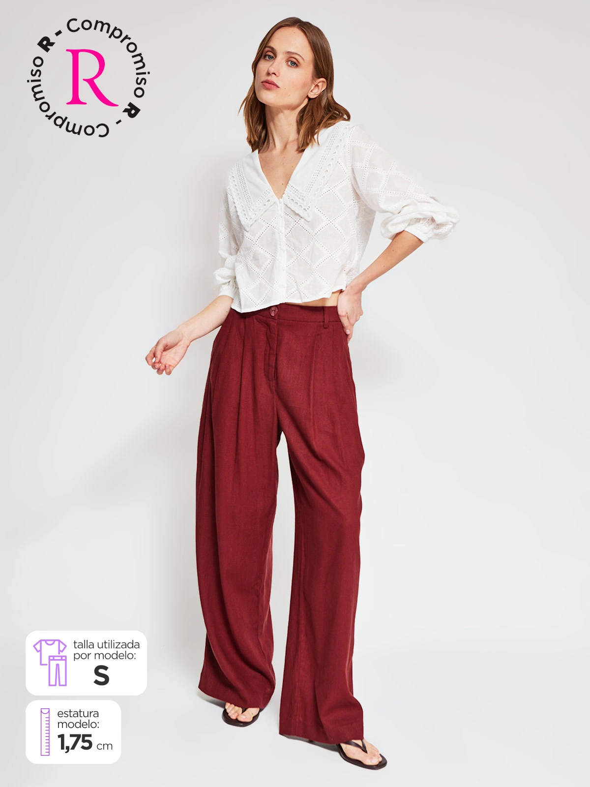 PANTALÓN LINO REGULAR MUJER MARQUIS - 1