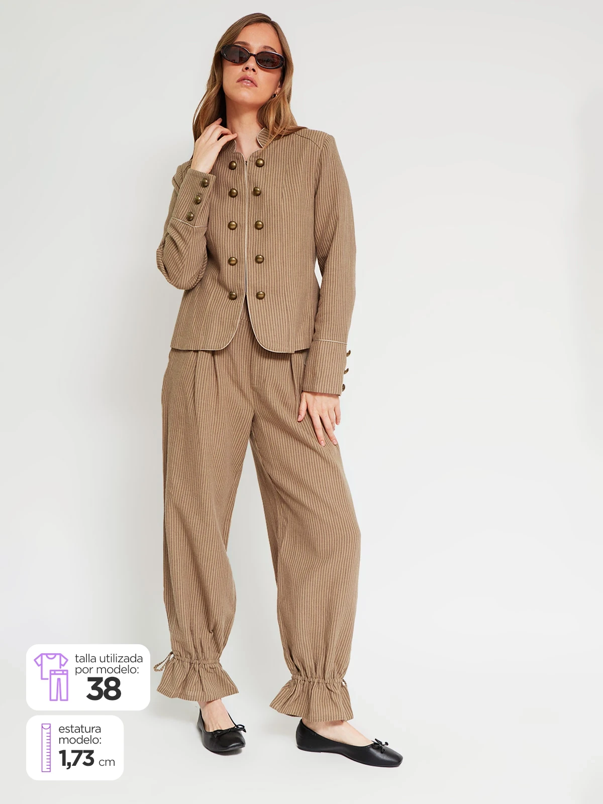 PANTALÓN ALGODÓN REGULAR MUJER MARQUIS - 1