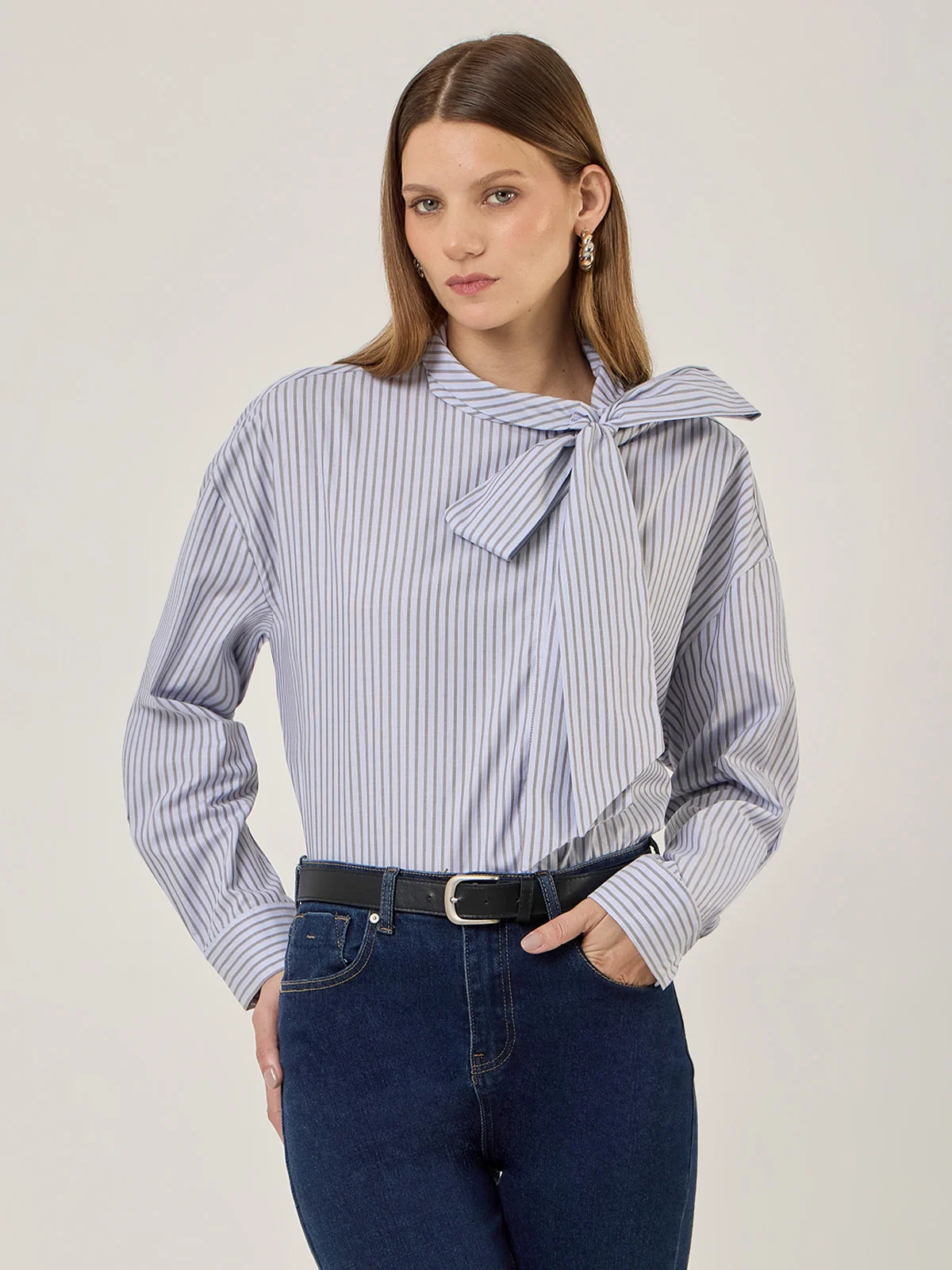 BLUSA MANGA LARGA ALGODÓN MUJER MARQUIS LAZO - 1