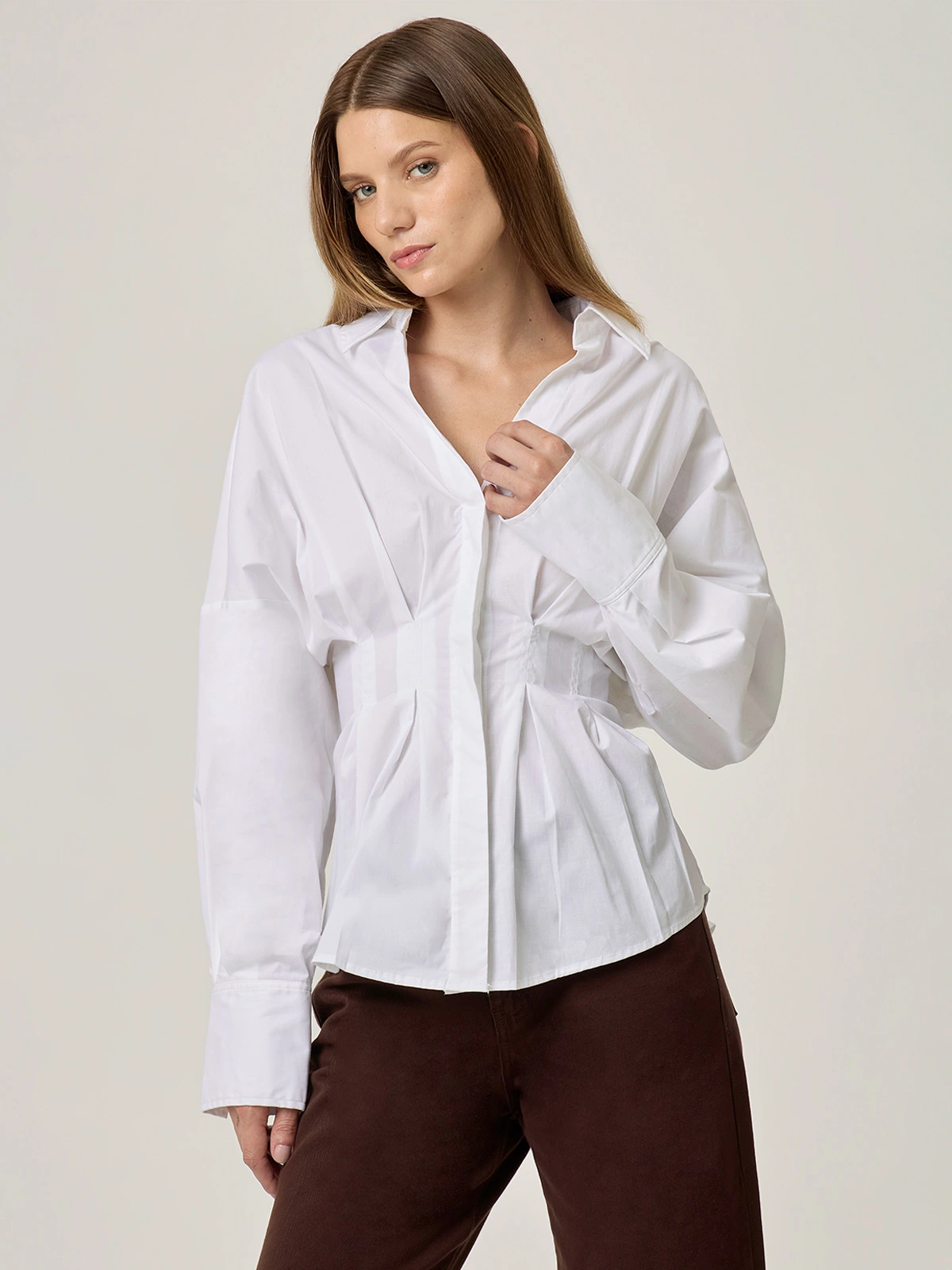 BLUSA MANGA LARGA ALGODÓN MUJER MARQUIS PINZAS - 1
