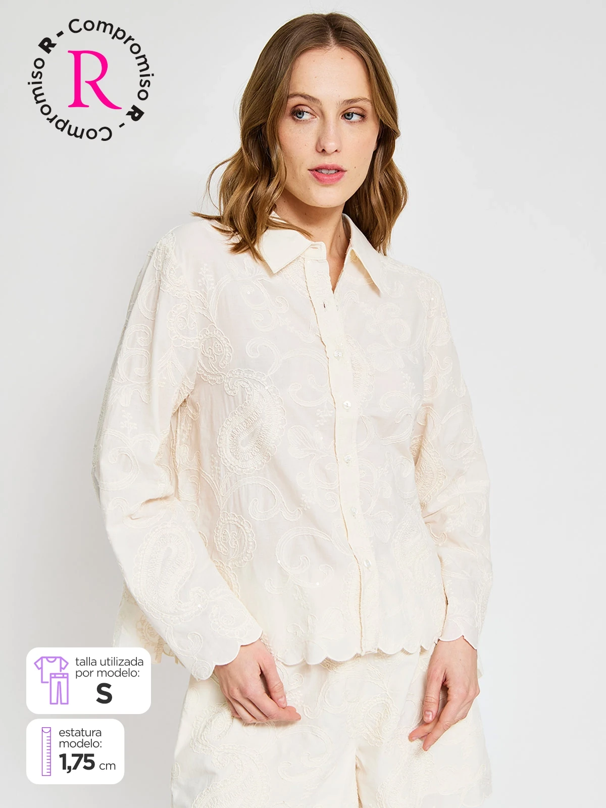 BLUSA MANGA LARGA ALGODÓN MUJER MARQUIS - 1