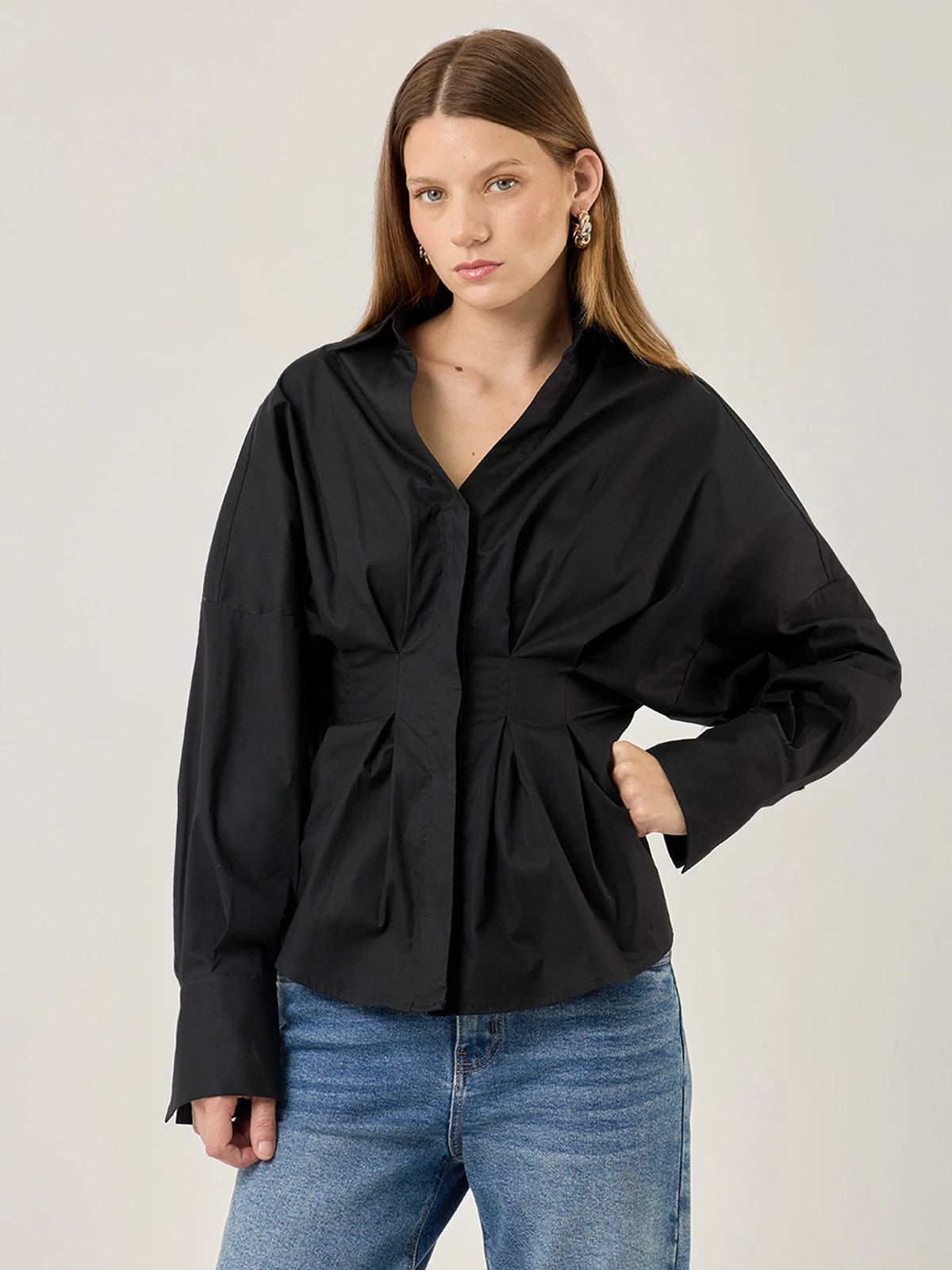 BLUSA MANGA LARGA ALGODÓN MUJER MARQUIS PINZAS - 1