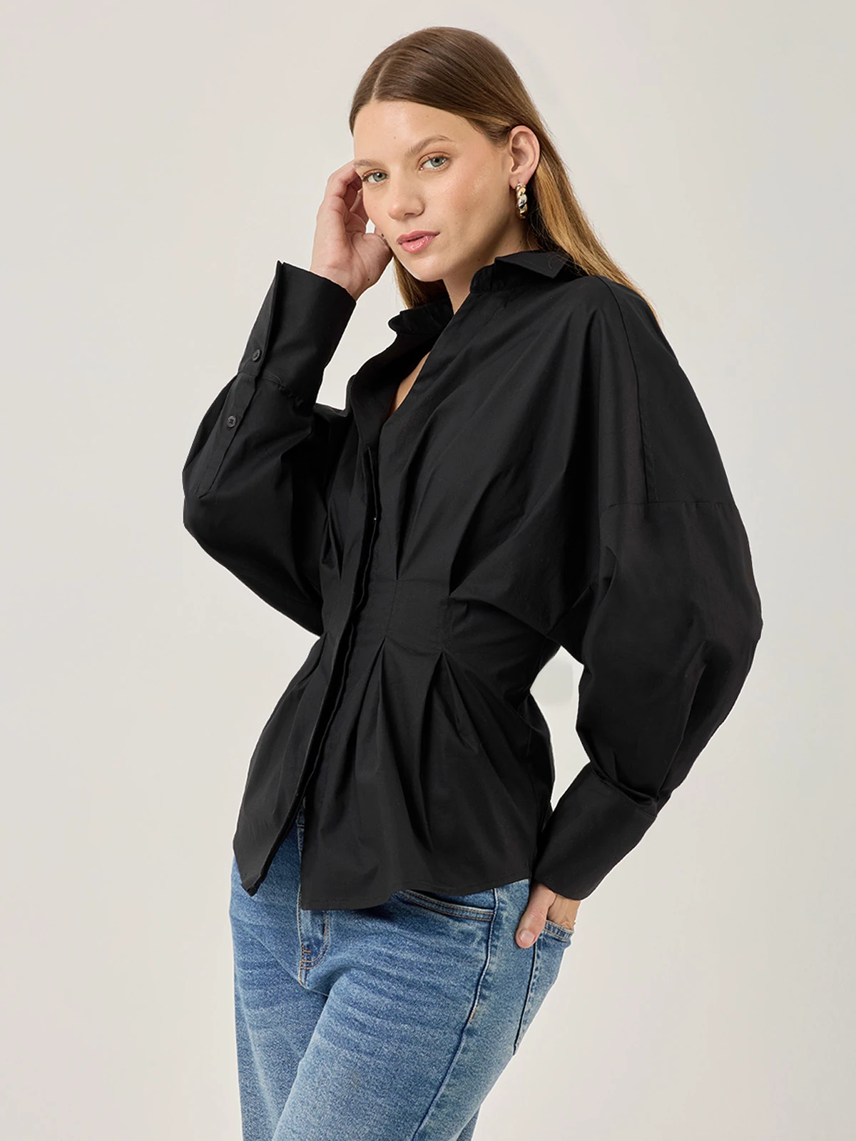 BLUSA MANGA LARGA ALGODÓN MUJER MARQUIS PINZAS - 3