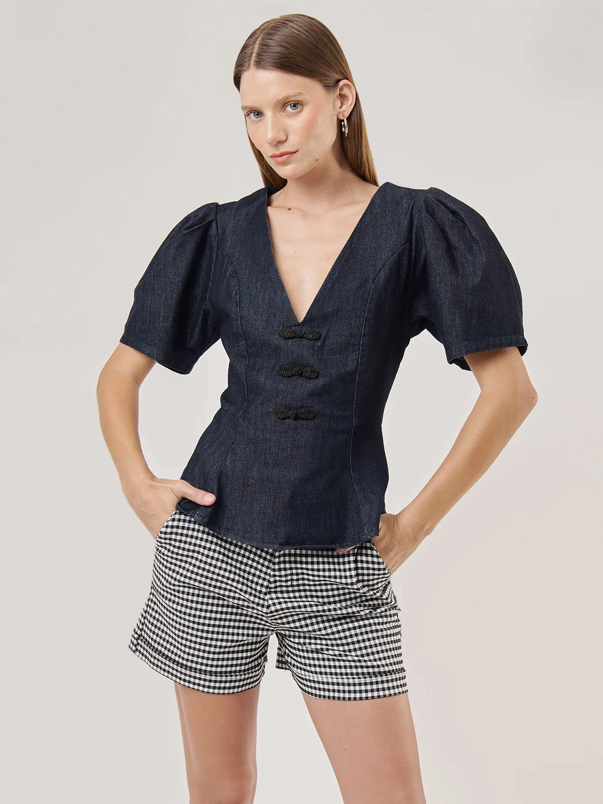 BLUSA MANGA CORTA ALGODÓN MUJER MARQUIS - 1