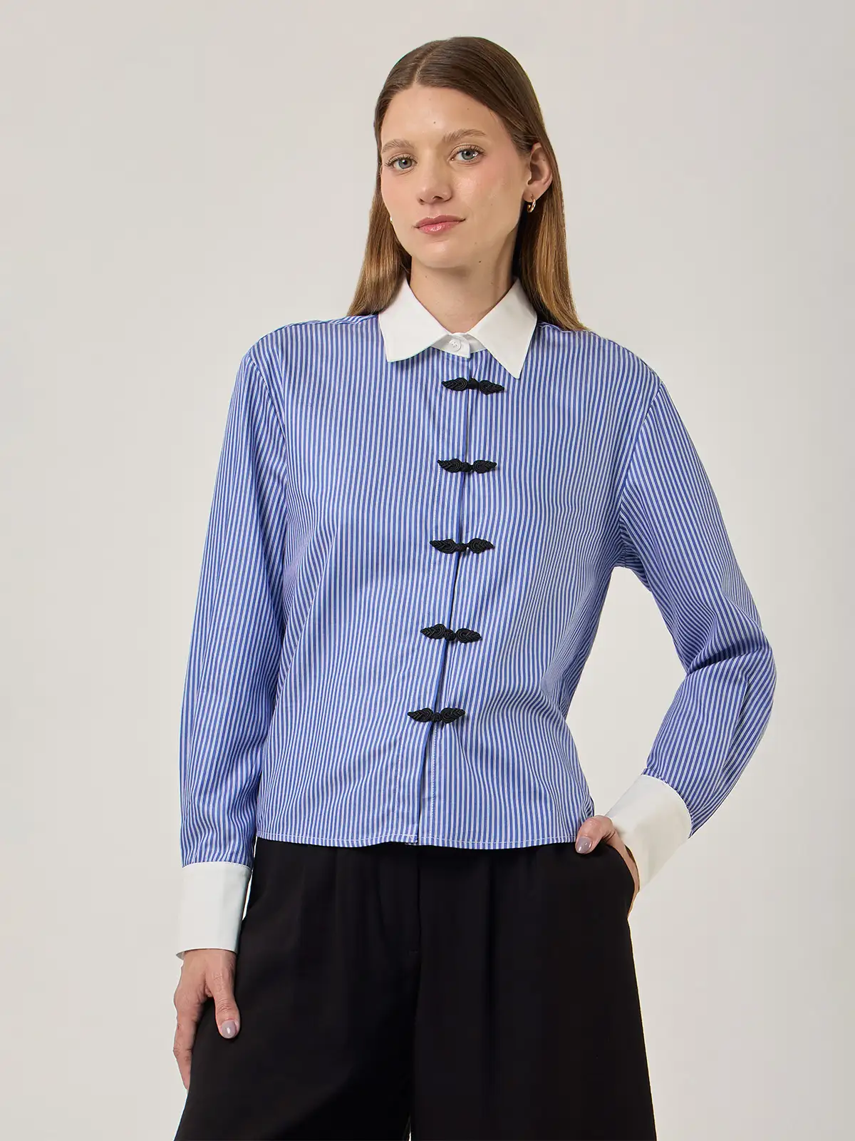 BLUSA MANGA LARGA ALGODÓN MUJER MARQUIS ORIENTAL - 1