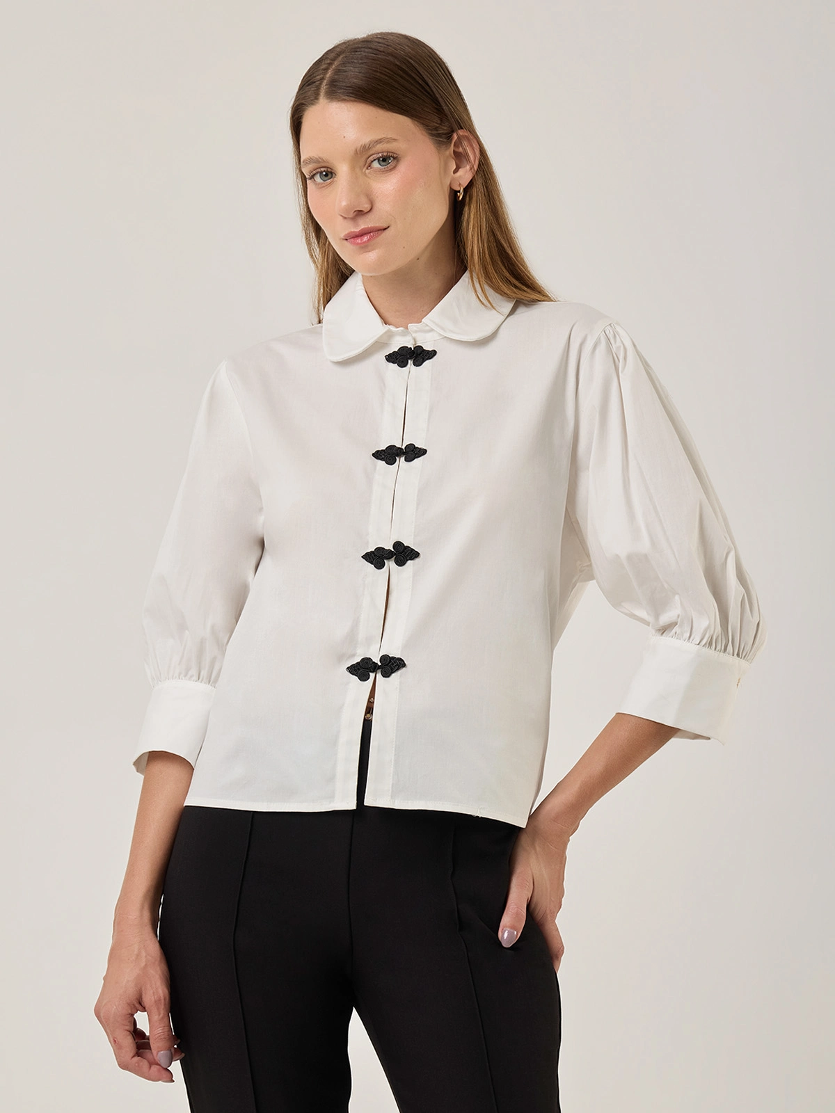 BLUSA MANGA LARGA MUJER MARQUIS ORIENTAL BOMBACHA - 1