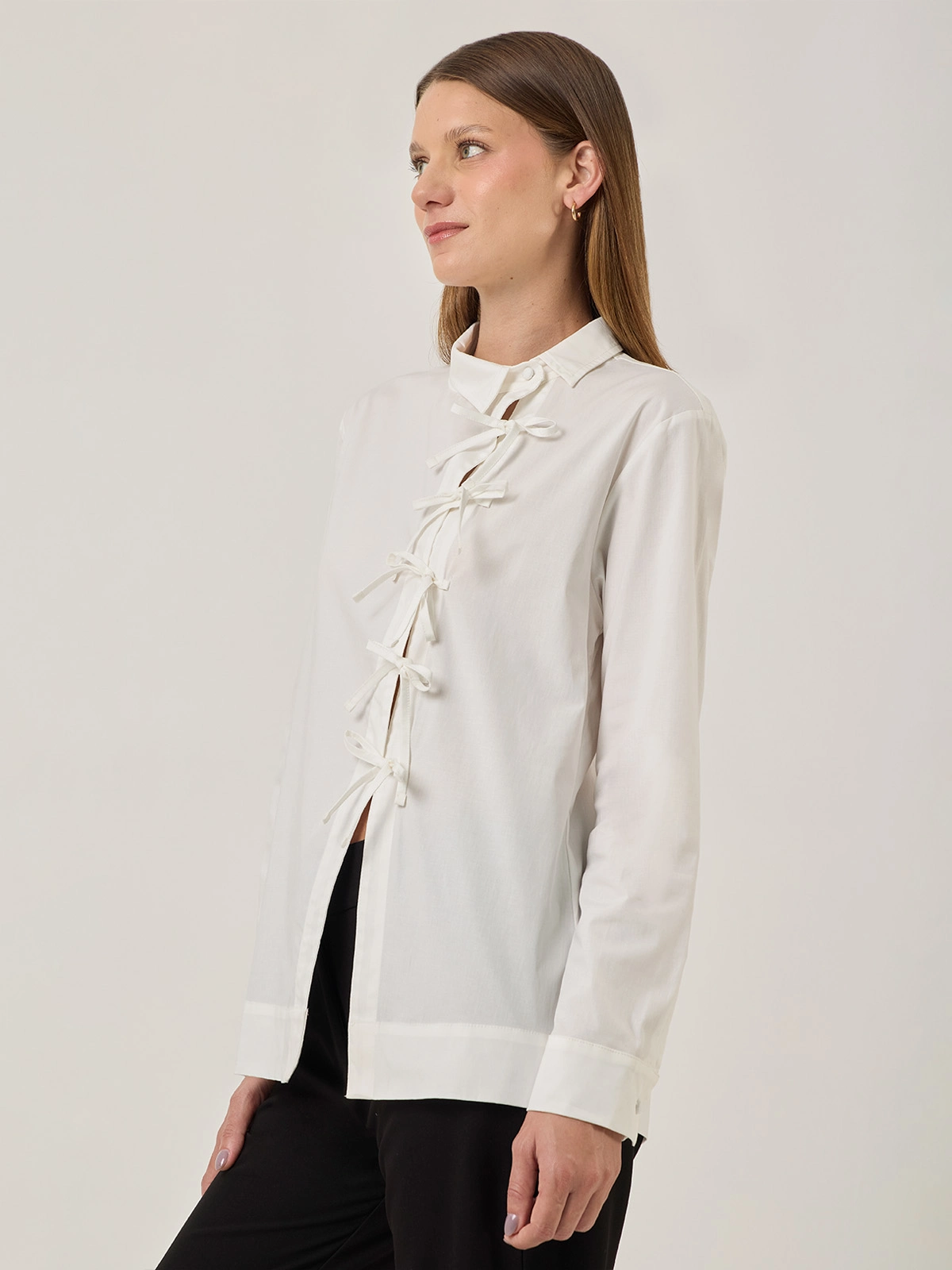 BLUSA MANGA LARGA MUJER MARQUIS LAZOS CRUZADA - 3