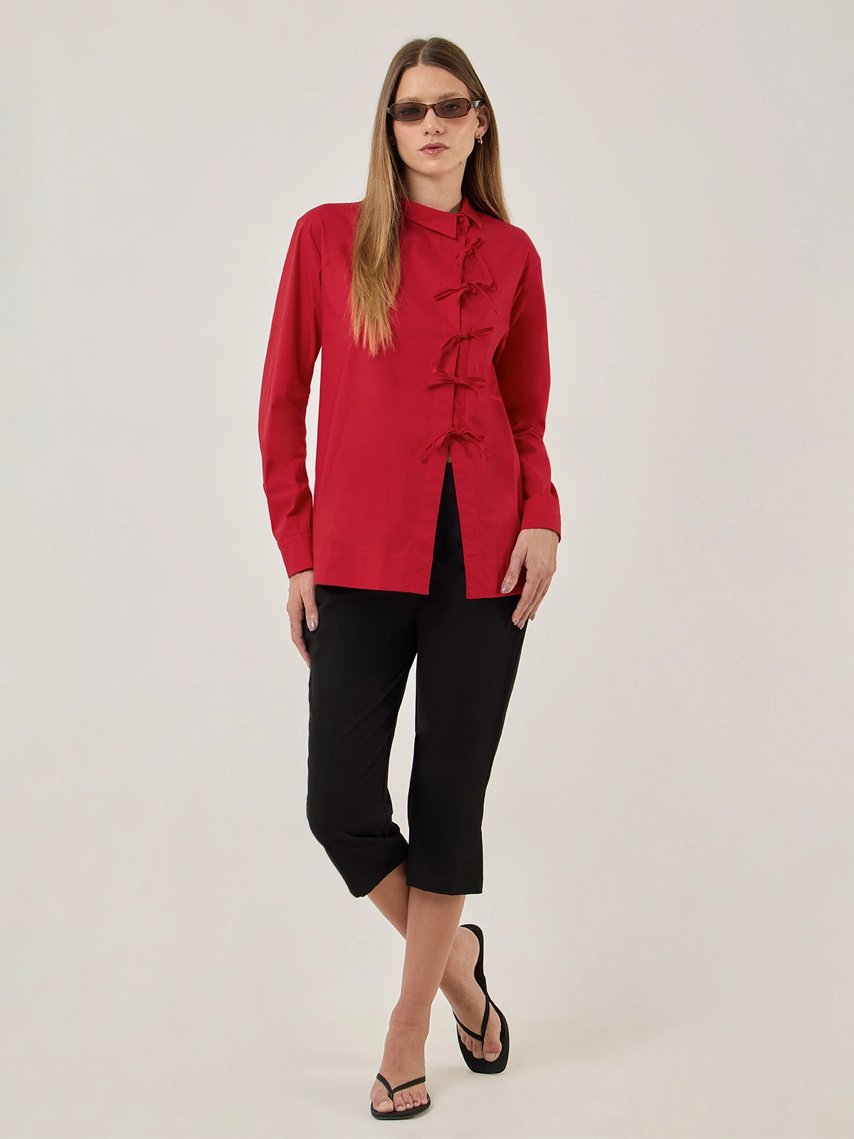 BLUSA MANGA LARGA MUJER MARQUIS LAZOS CRUZADA - 5