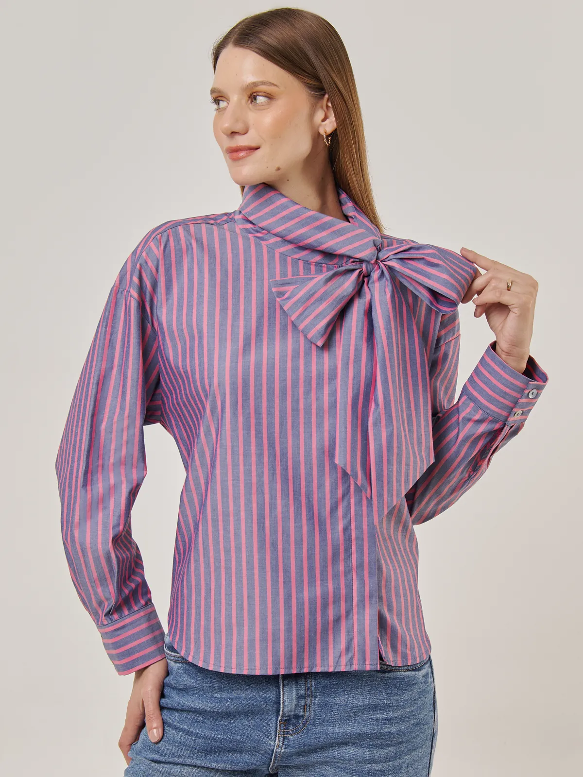 BLUSA MANGA LARGA ALGODÓN MUJER MARQUIS LAZO - 1