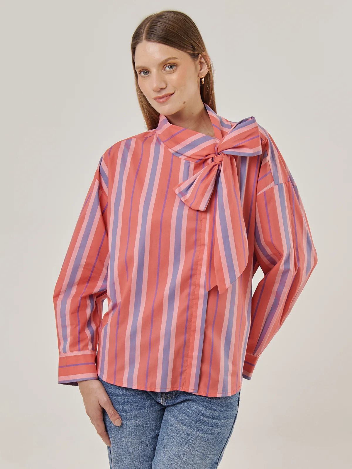 BLUSA MANGA LARGA ALGODÓN MUJER MARQUIS LAZO - 1