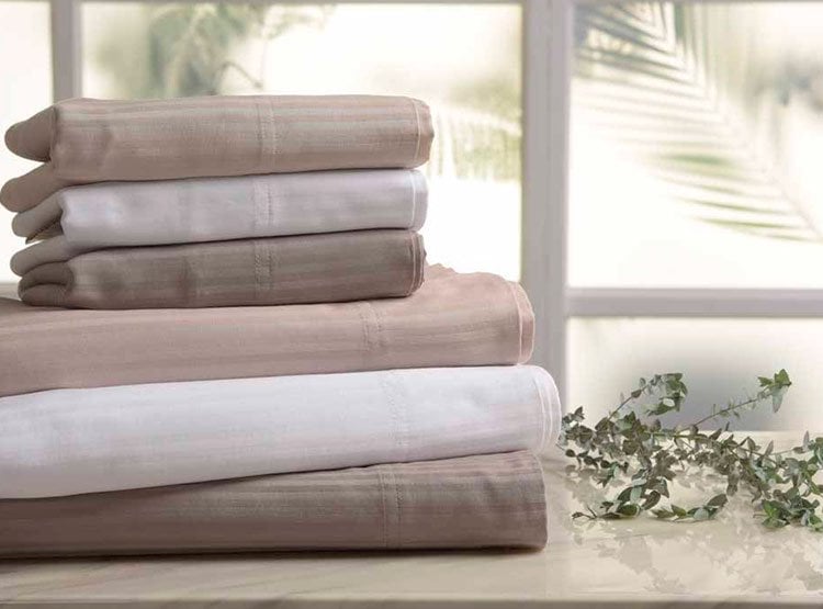 SET DE SÁBANAS RIPLEY HOME STRIPES 300 HILOS 2 PLAZAS TAUPE - 2