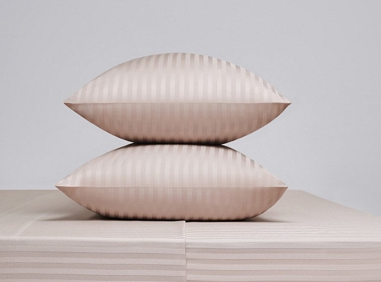 SET DE SÁBANAS RIPLEY HOME STRIPES 300 HILOS QUEEN TAUPE - 1
