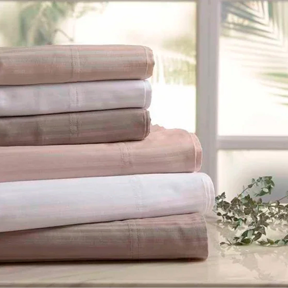 SET DE SÁBANAS RIPLEY HOME STRIPES 300 HILOS QUEEN GRIS - 2