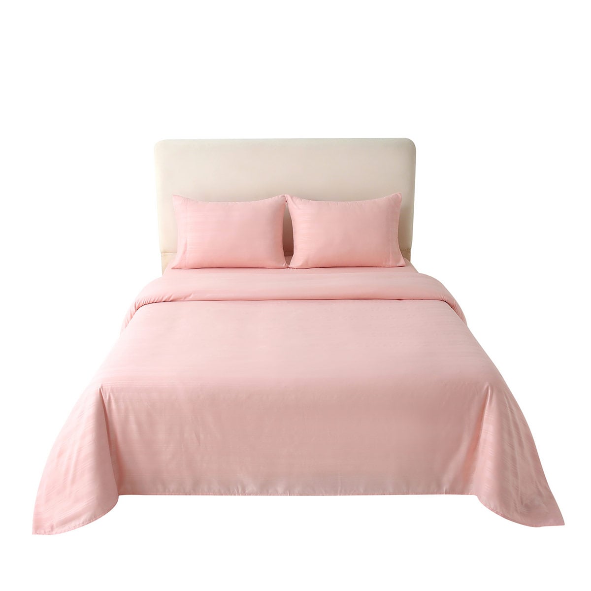 SET DE SÁBANAS RIPLEY HOME EMBOSSED QUEEN PALO ROSA - 1