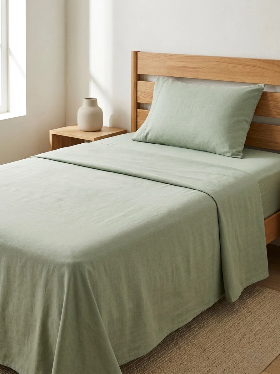 SET DE SÁBANAS RIPLEY HOME LISA 144 HILOS 1.5 PLAZAS VERDE - 2
