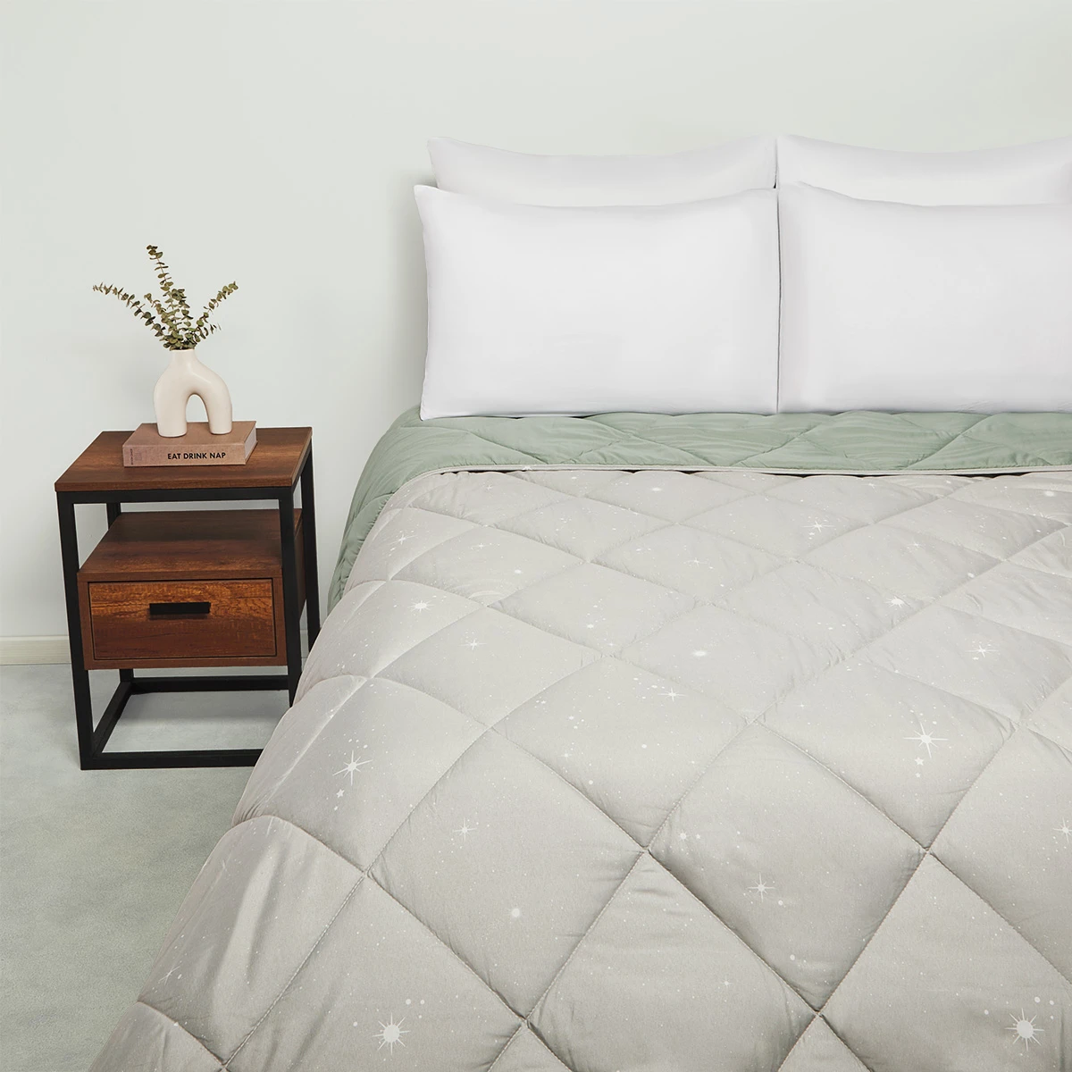 EDREDON RIPLEY HOME PROMO 1.5PL GALAXY GRIS - 1