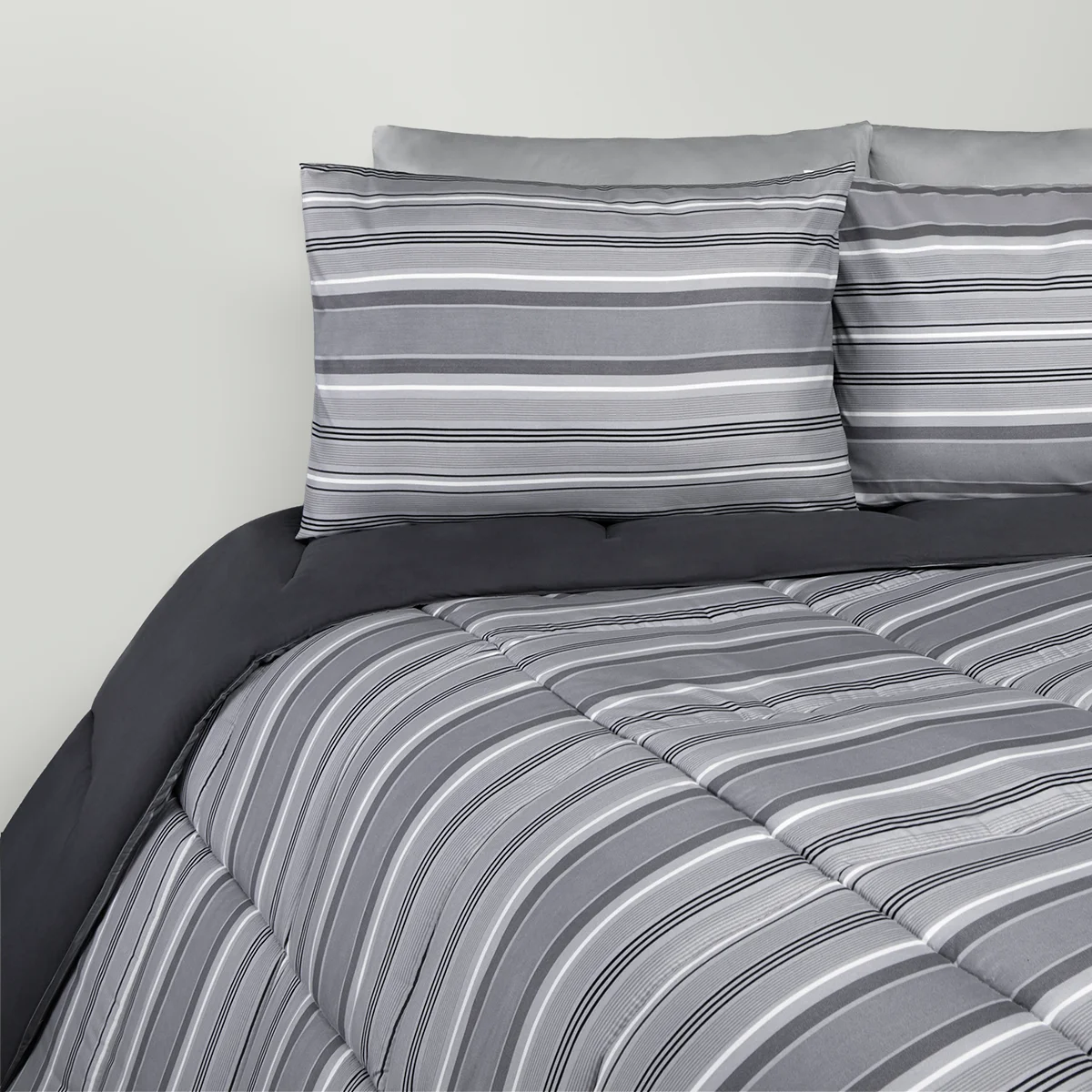 EDREDON RIPLEY HOME MICROFIBRA QUEEN GRIS/GRAFITO - 2